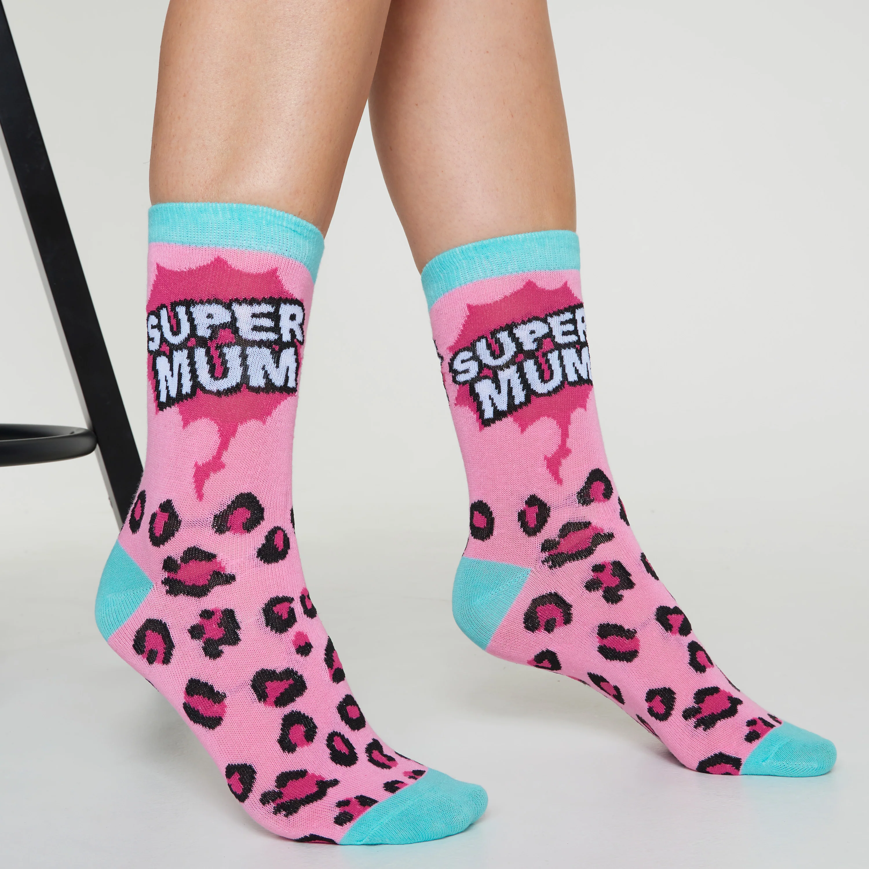 CityComfort Socks Women, 5 Pack of Crew Socks - Super Mom - Image 6