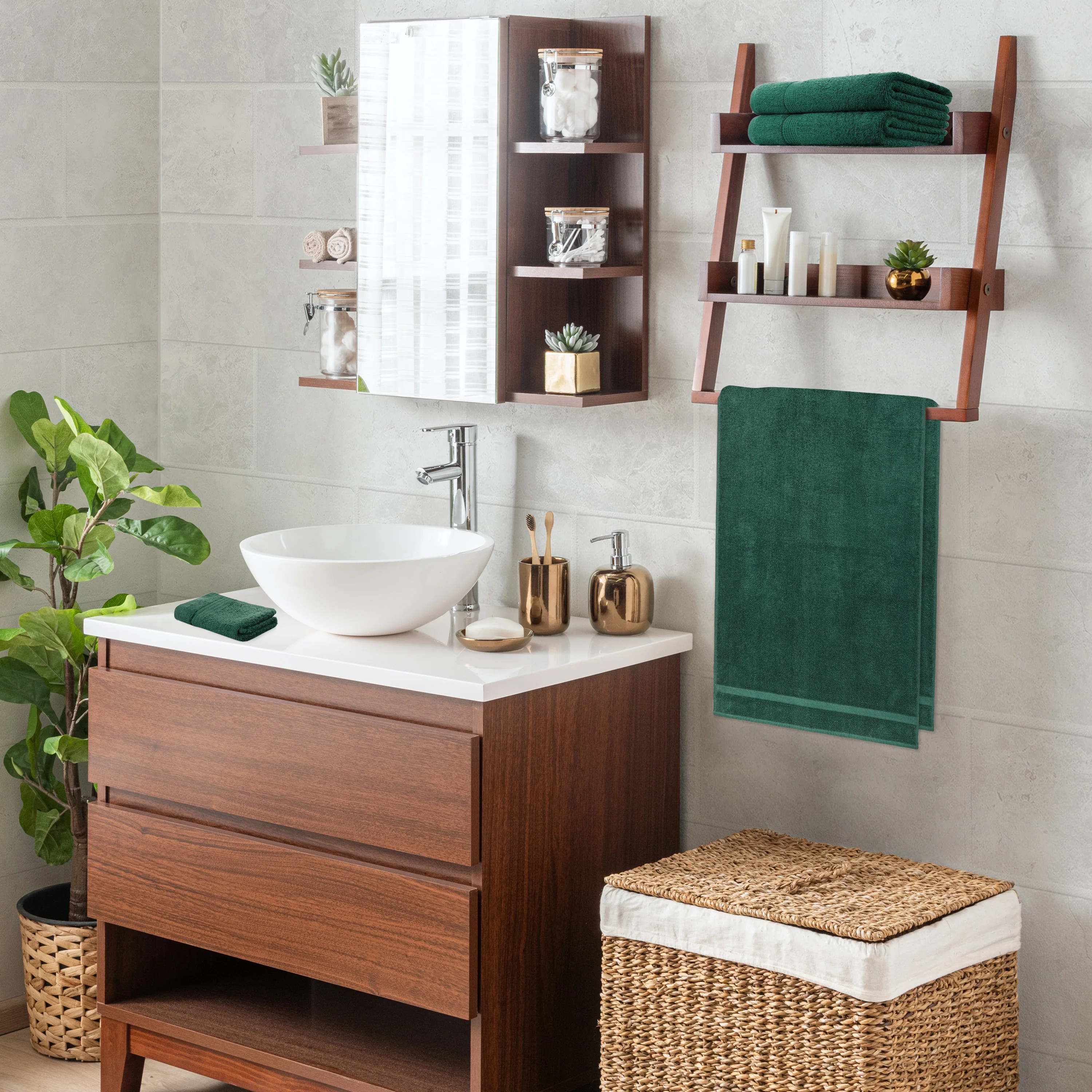 CityComfort Towel Set of 8, 100% Cotton 550GSM Absorbent Bathroom Towels Various Sizes - Image 15