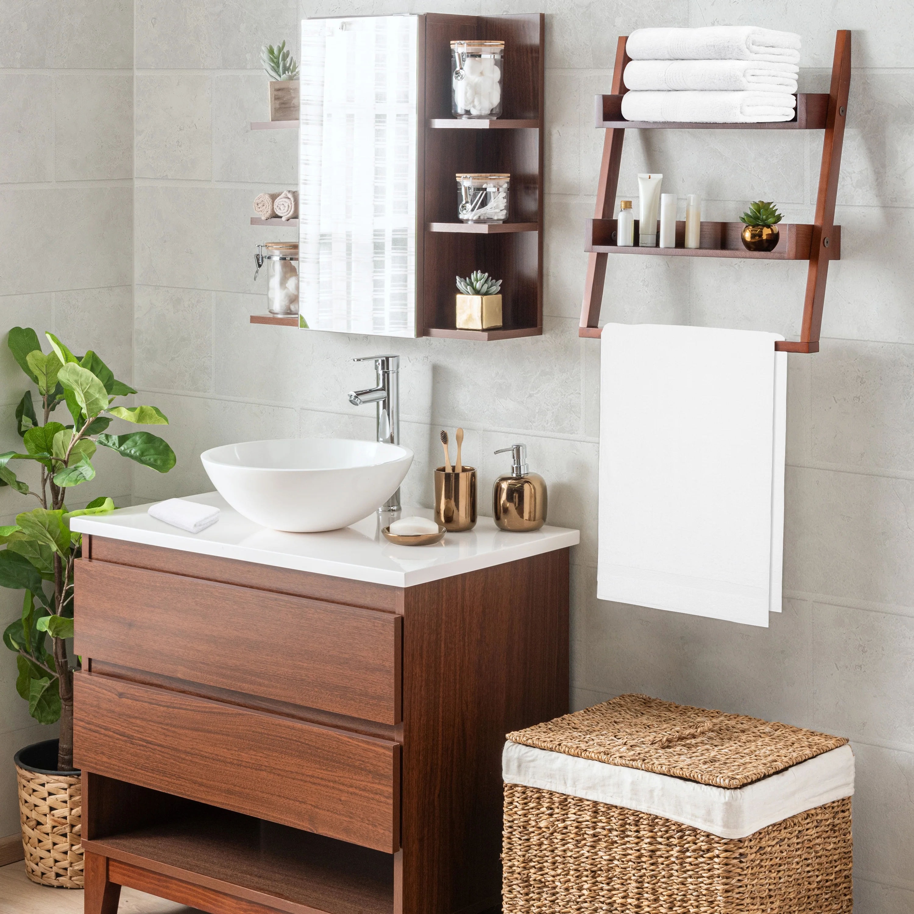 CityComfort Towel Set of 8, 100% Cotton 550GSM Absorbent Bathroom Towels Various Sizes - Image 26