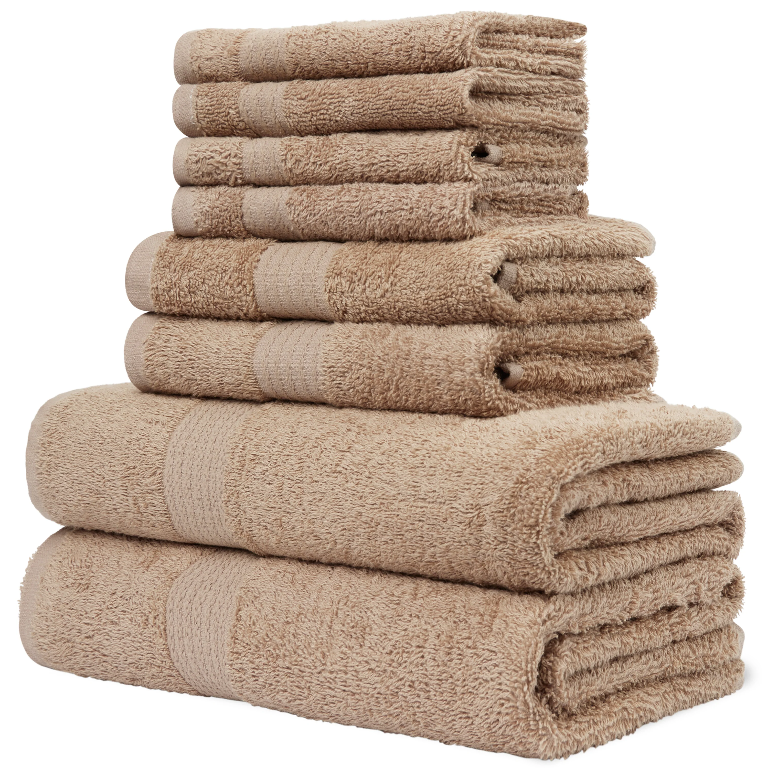 CityComfort Towel Set of 8, 100% Cotton 550GSM Absorbent Bathroom Towels Various Sizes - Image 7