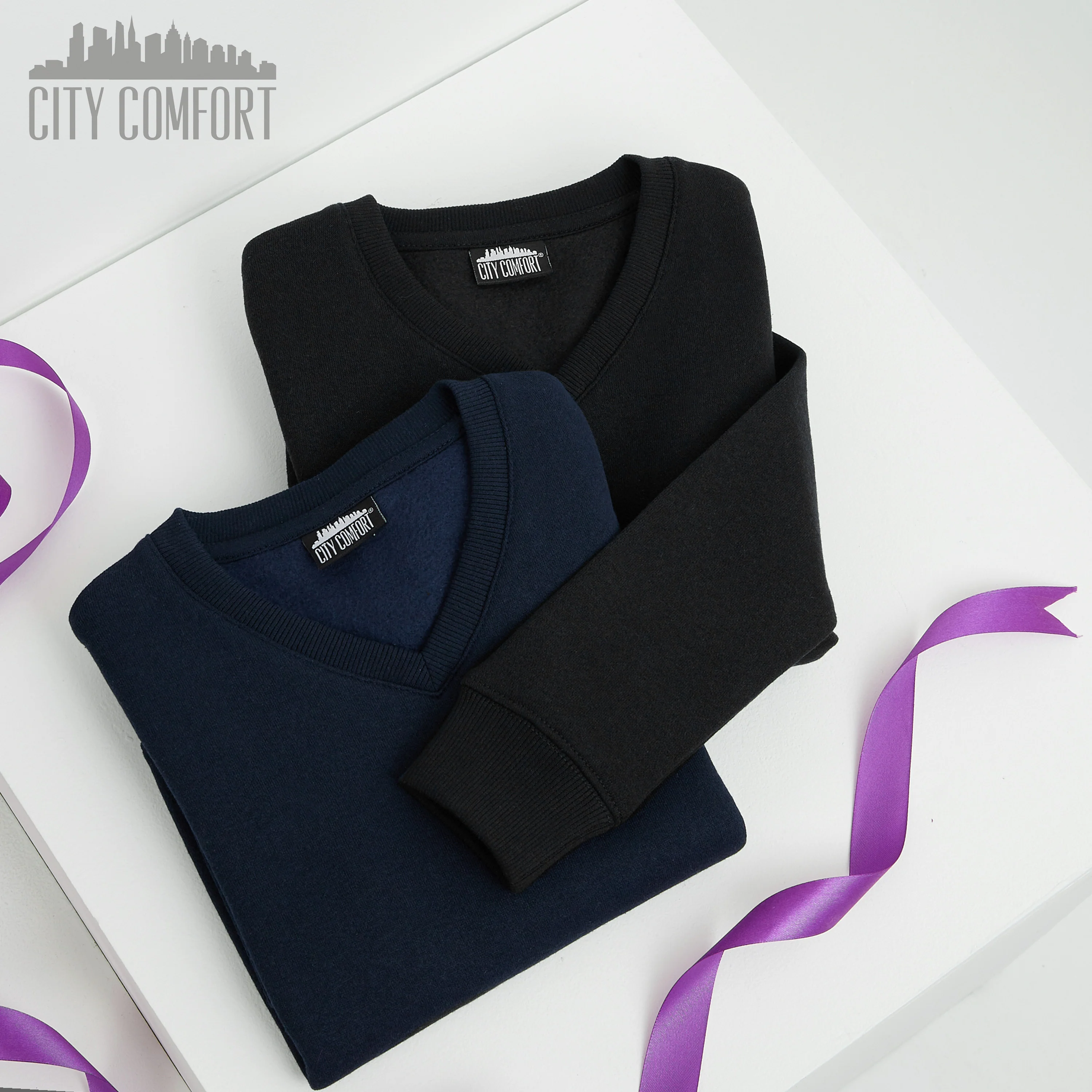 CityComfort V Neck Jumper for Kids, 1 Pack Plain Sweatshirt - Image 3