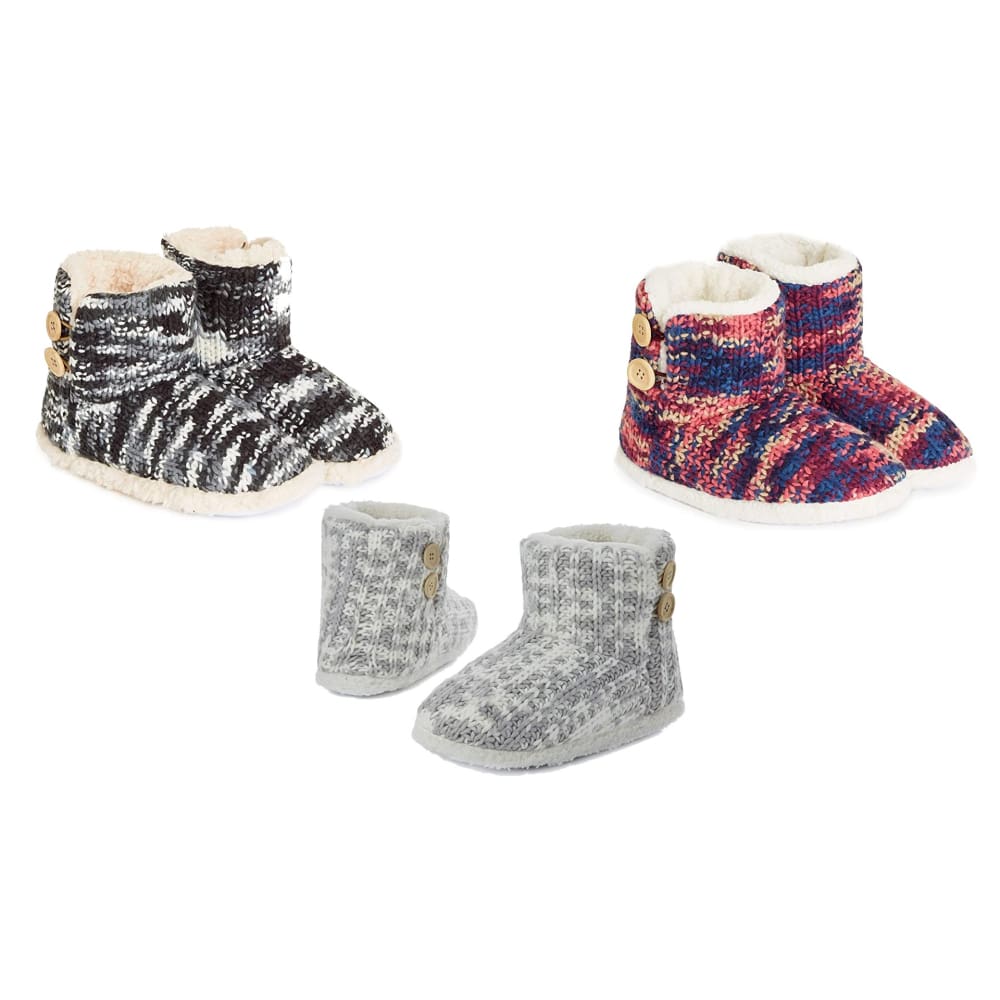CityComfort Ladies Slipper Boots Knitted Warm Winter Indoor Booties