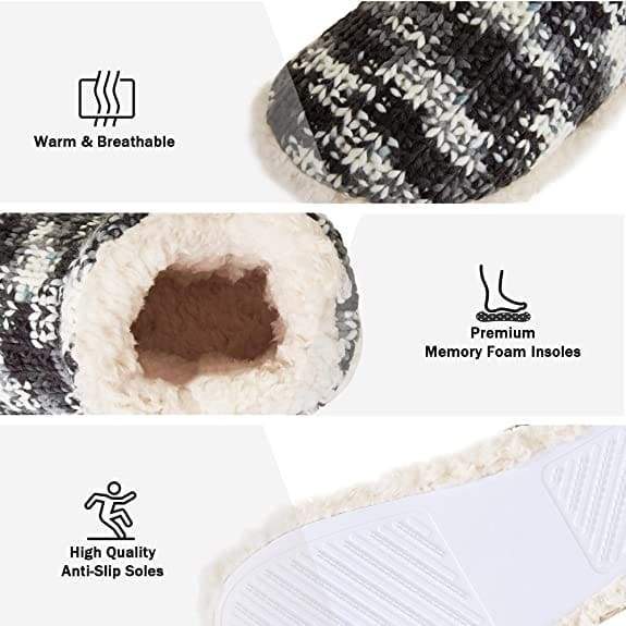 CityComfort Ladies Slipper Boots Knitted Warm Winter Indoor Booties - Image 6
