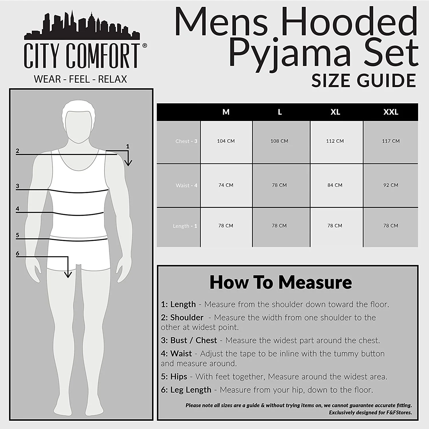 CityComfort with Warm Hoodie and Soft Bottoms Pyjamas Set for Men - Image 14