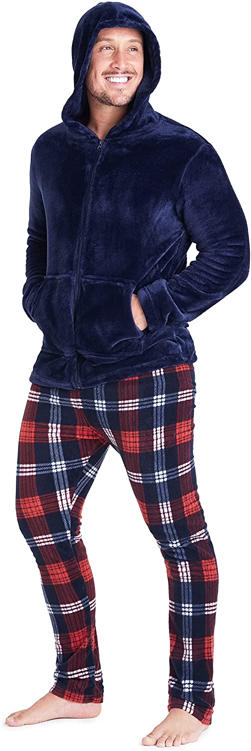 CityComfort with Warm Hoodie and Soft Bottoms Pyjamas Set for Men - Image 15