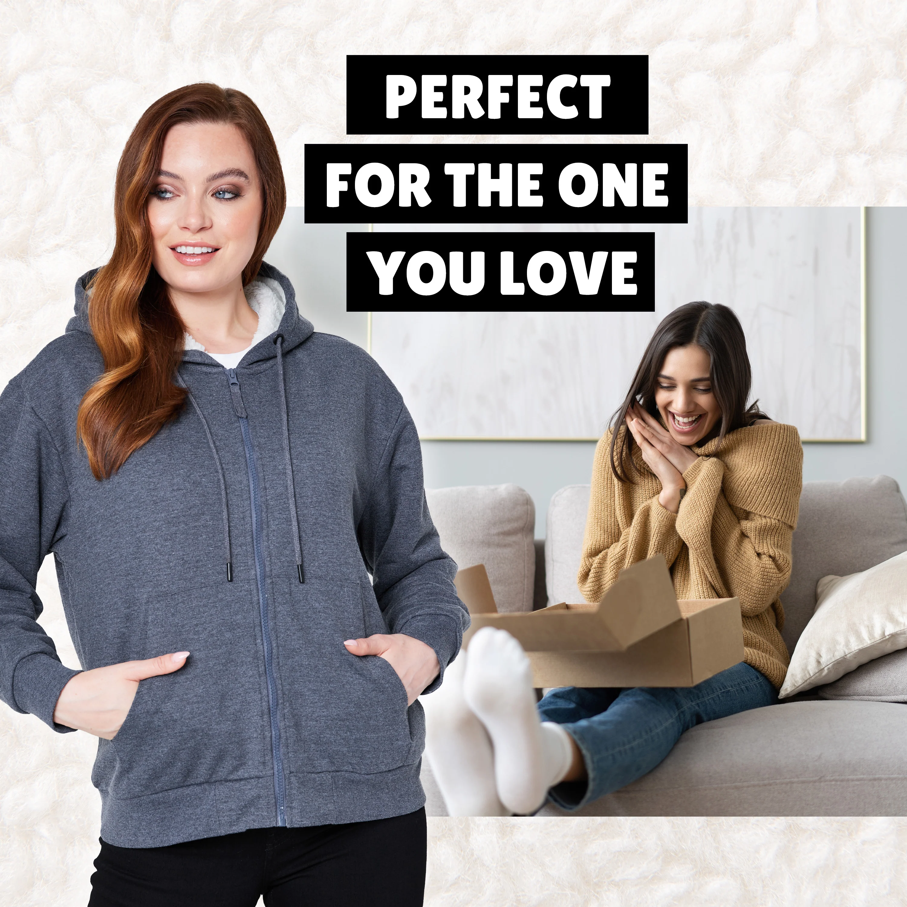 CityComfort Womens Hoodie with Fleece Lining Zip Hoodie Women Teenagers S-XL Warm Cosy Outerwear Full Zip Loungewear Gifts for Her - Image 15