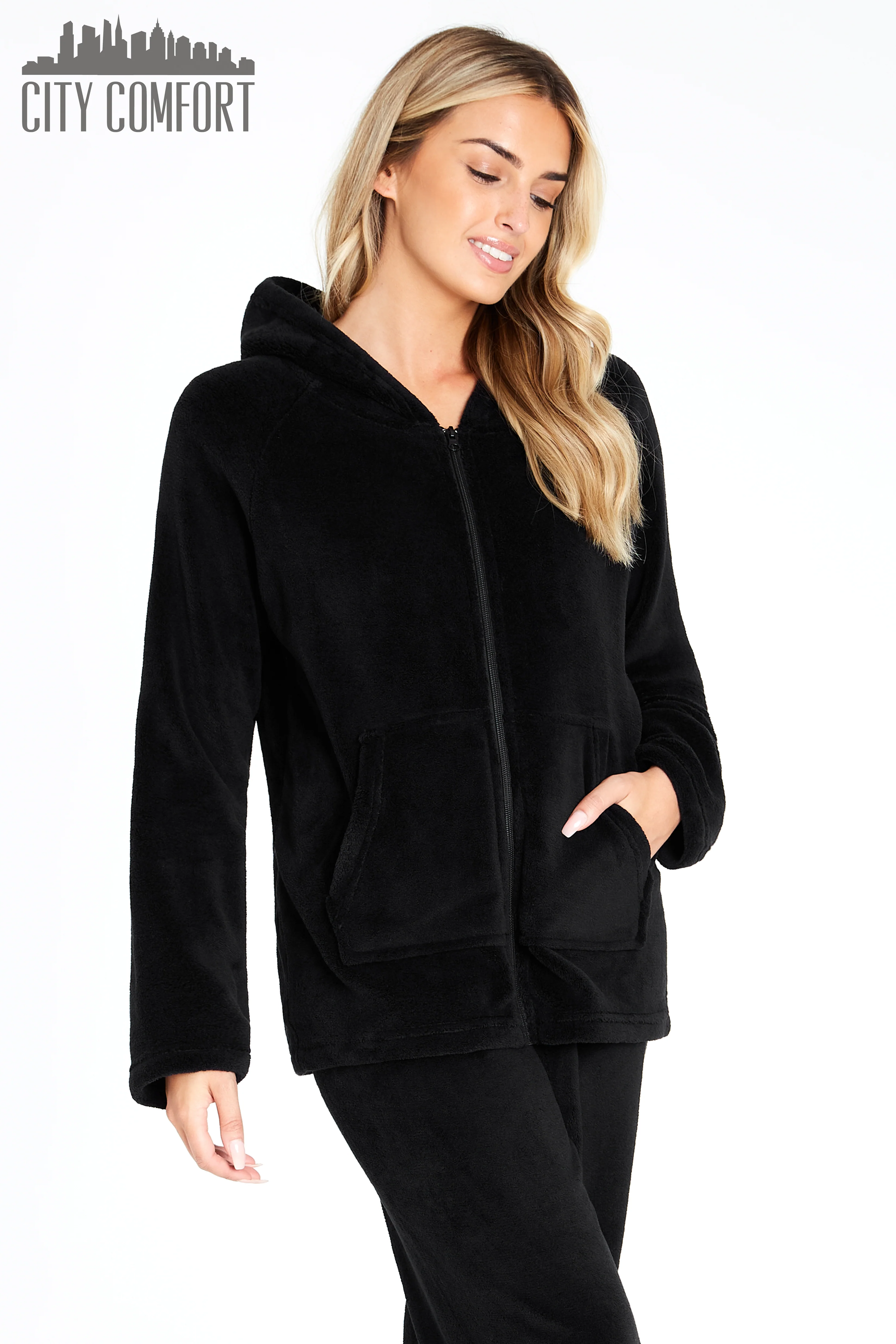 CityComfort Women's Pyjama Sets, Hooded Fleece Pyjamas for Women and Teens - Image 11