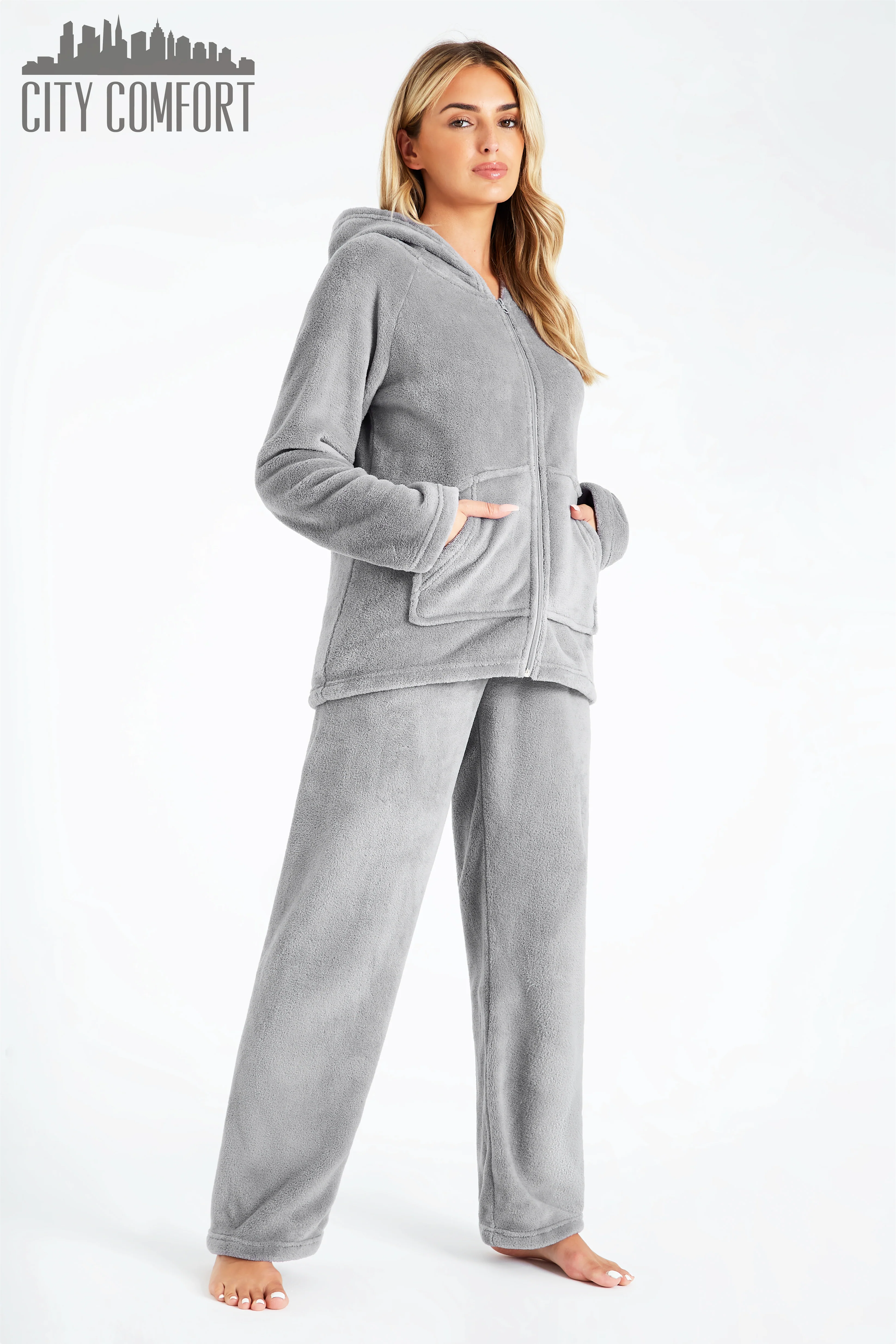 CityComfort Women's Pyjama Sets, Hooded Fleece Pyjamas for Women and Teens - Image 22