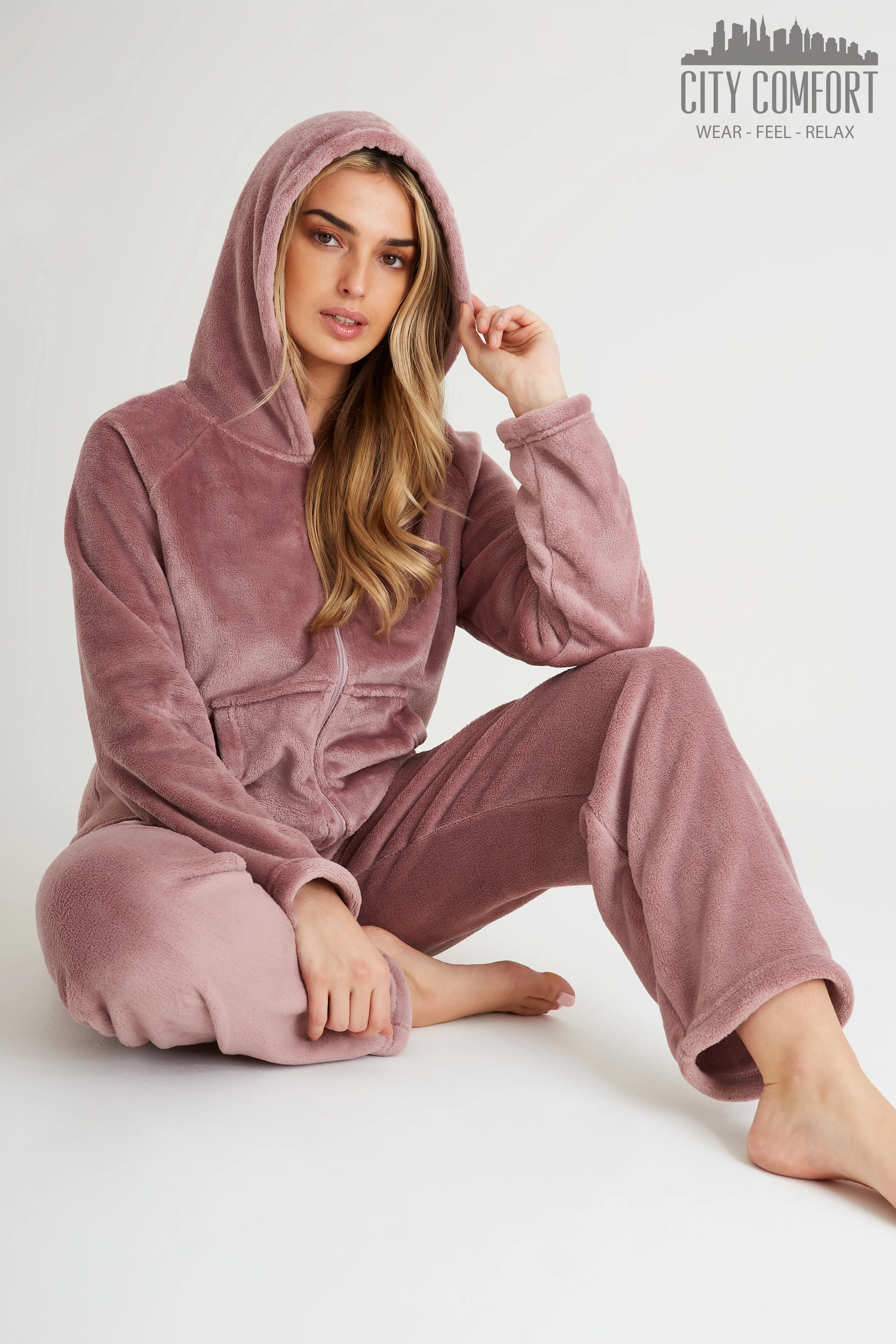 CityComfort Women's Pyjama Sets, Hooded Fleece Pyjamas for Women and Teens - Image 25