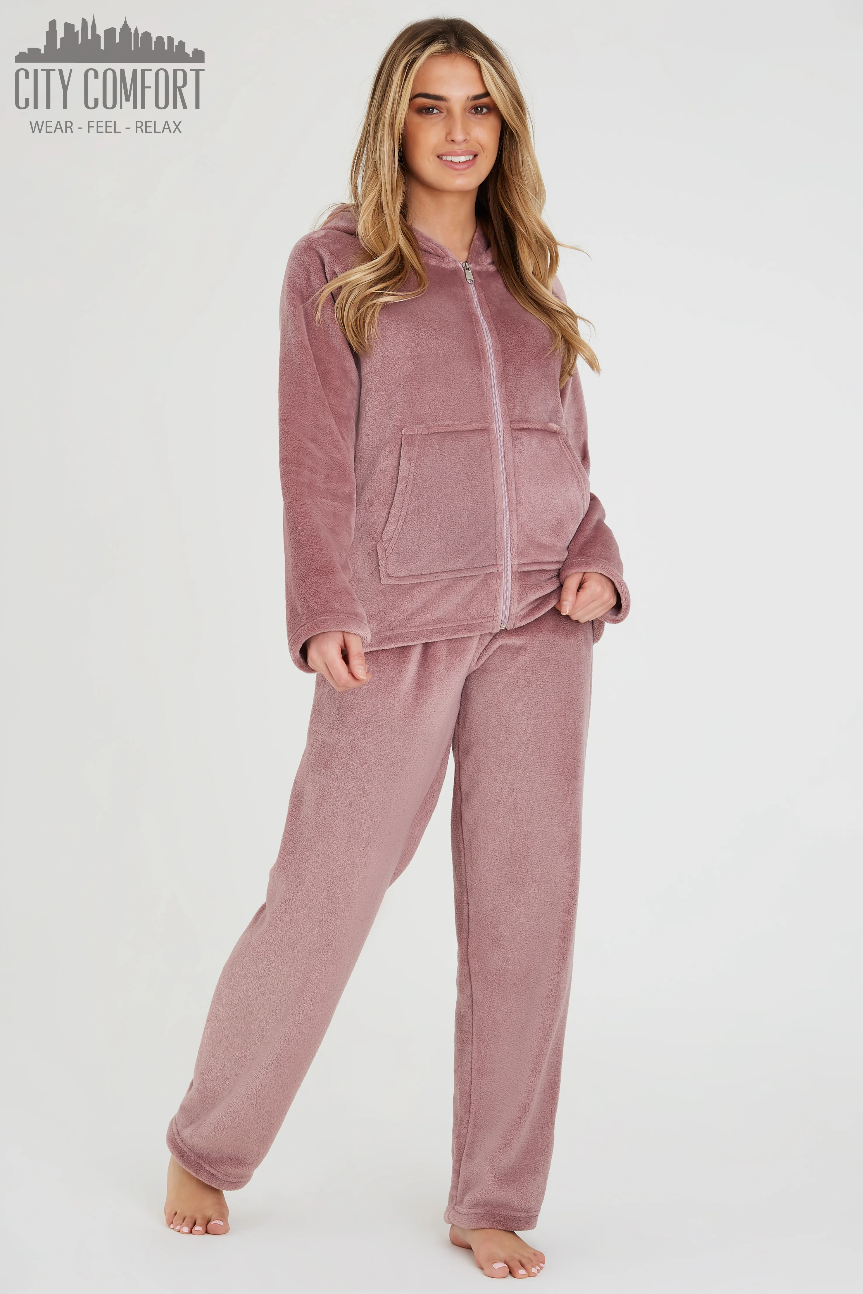 CityComfort Women's Pyjama Sets, Hooded Fleece Pyjamas for Women and Teens - Image 26