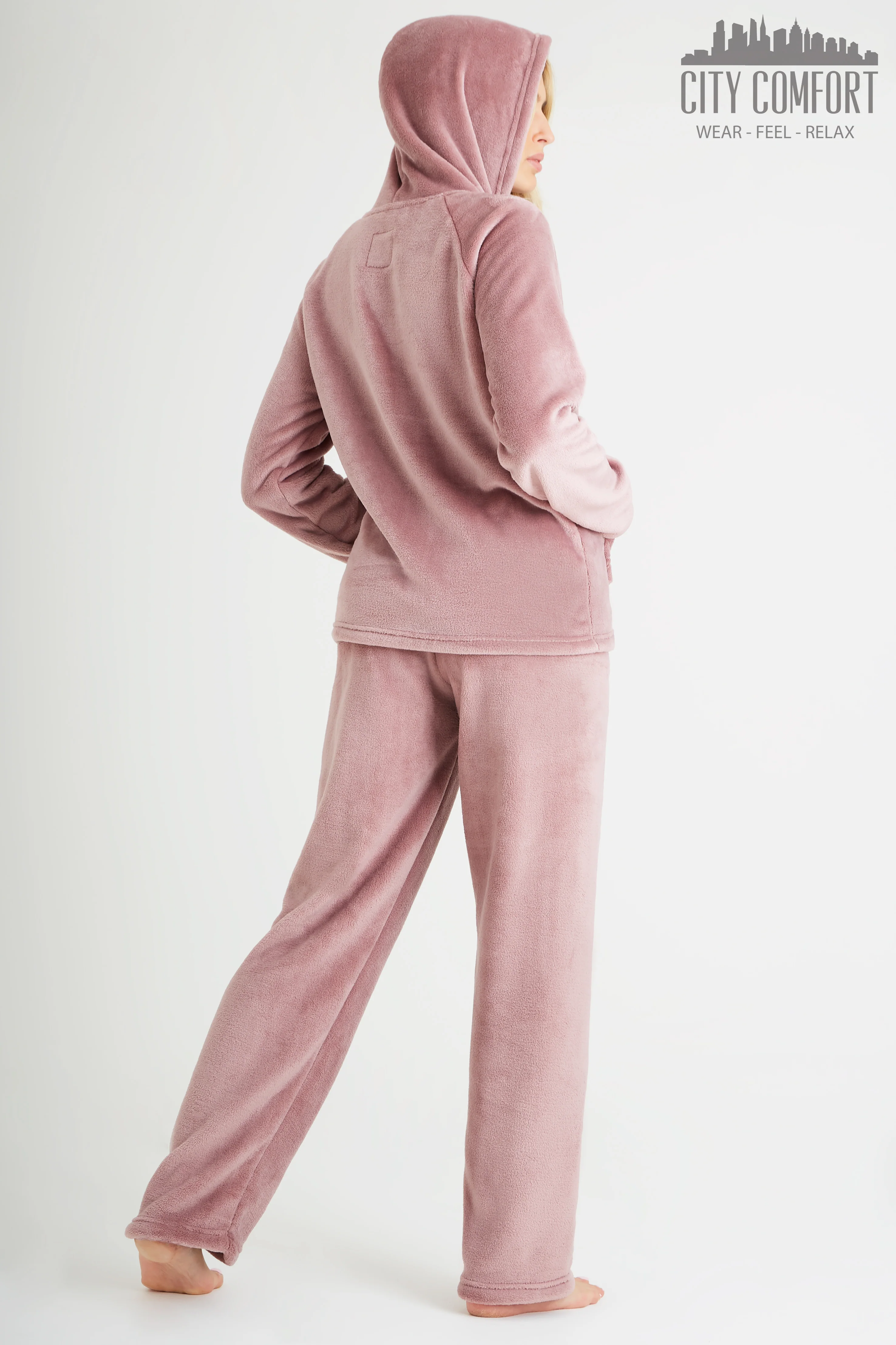 CityComfort Women's Pyjama Sets, Hooded Fleece Pyjamas for Women and Teens - Image 30