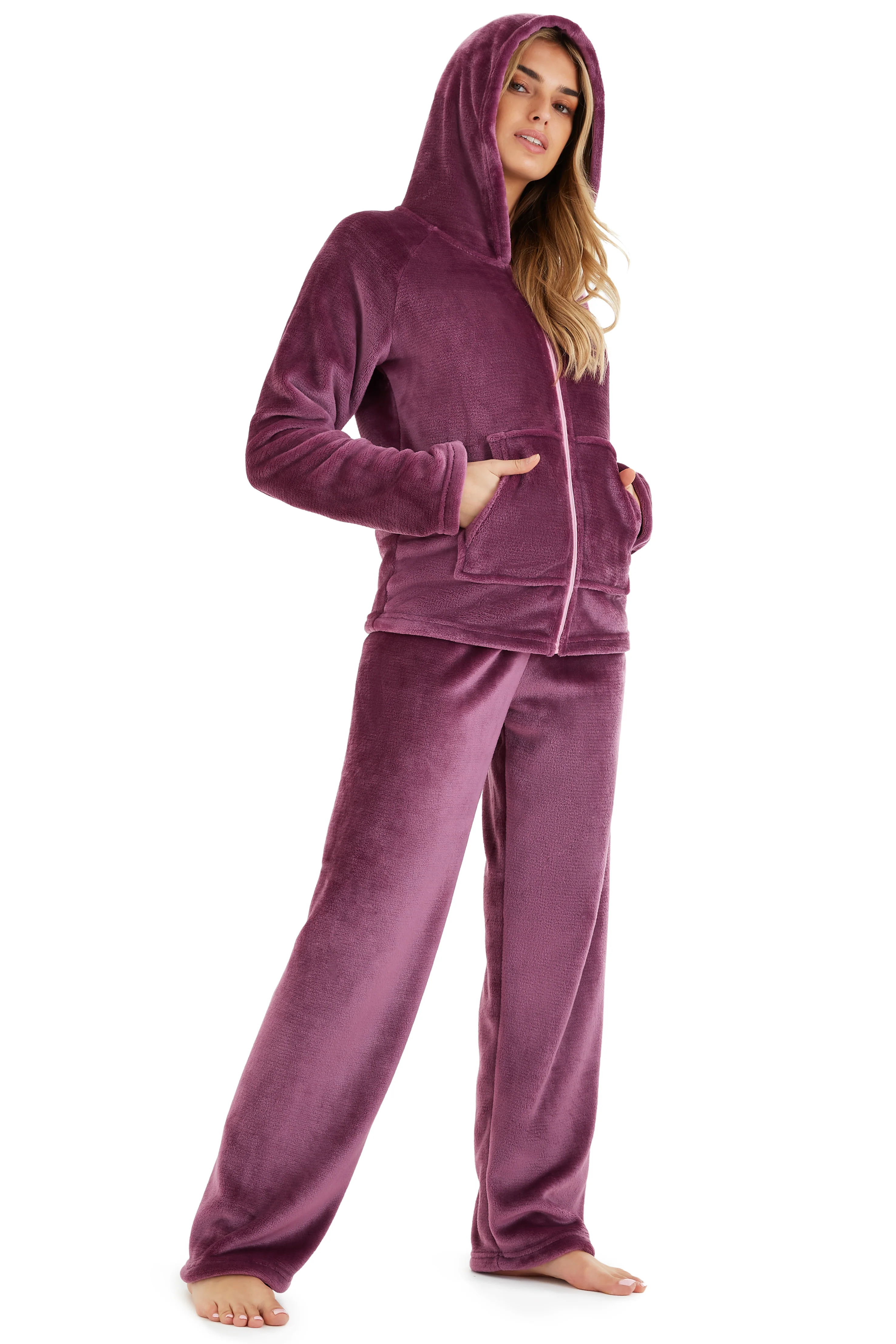 CityComfort Women's Pyjama Sets, Hooded Fleece Pyjamas for Women and Teens - Image 32