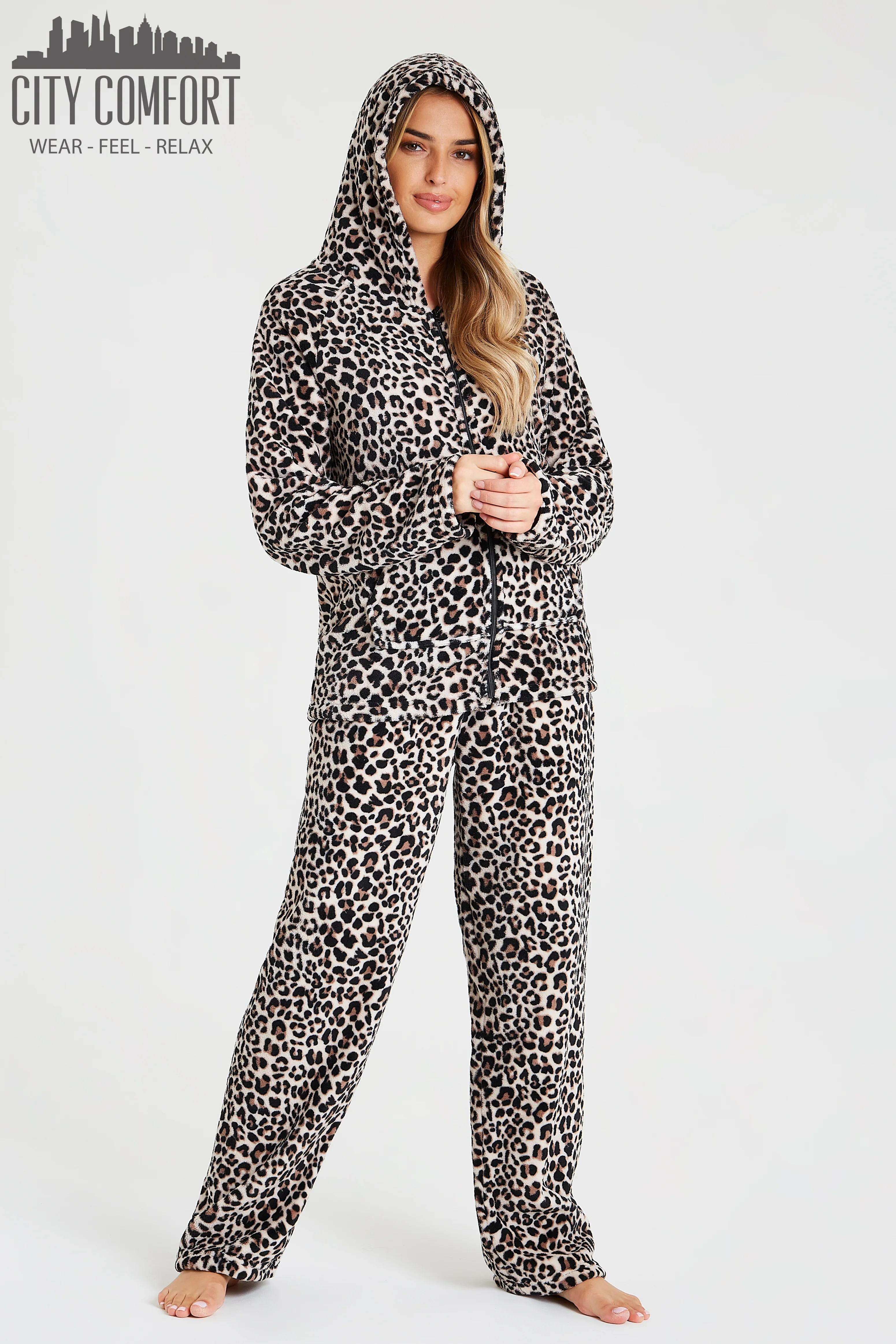CityComfort Women's Pyjama Sets, Hooded Fleece Pyjamas for Women and Teens - Image 7