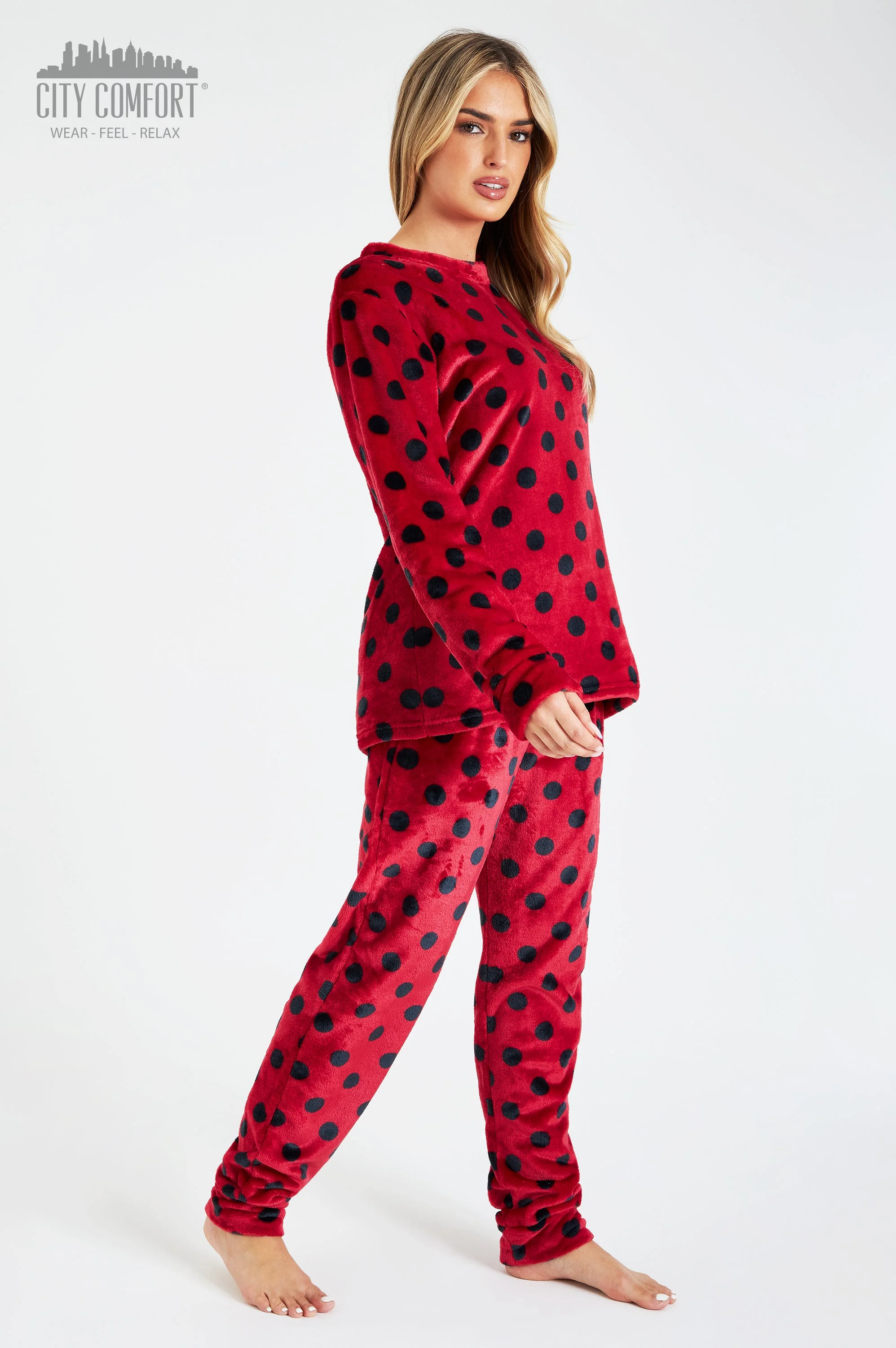 CityComfort Fleece Womens Pyjamas Set Long Sleeve Fluffy Loungewear Adults Teenagers, Winter PJs Warm Nightwear, Gifts for Her - Image 18
