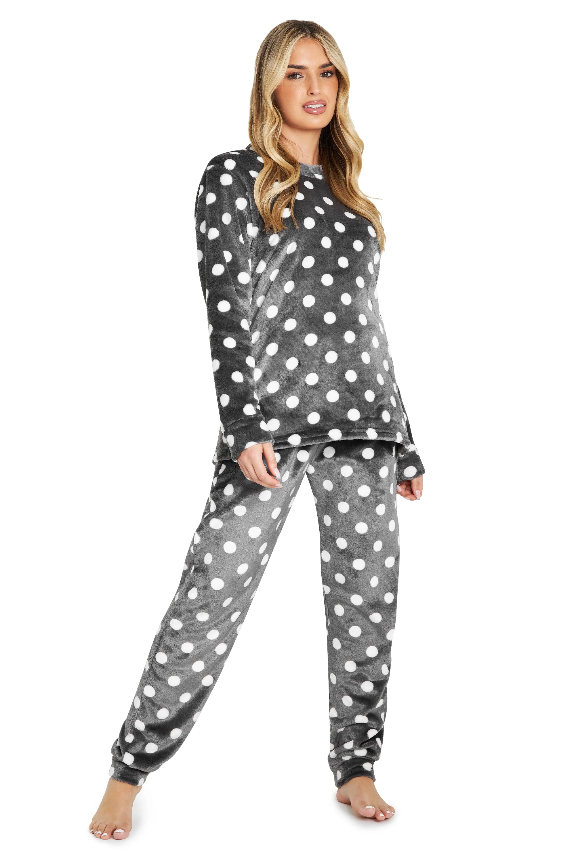 CityComfort Fleece Womens Pyjamas Set Long Sleeve Fluffy Loungewear Adults Teenagers, Winter PJs Warm Nightwear, Gifts for Her - Image 8