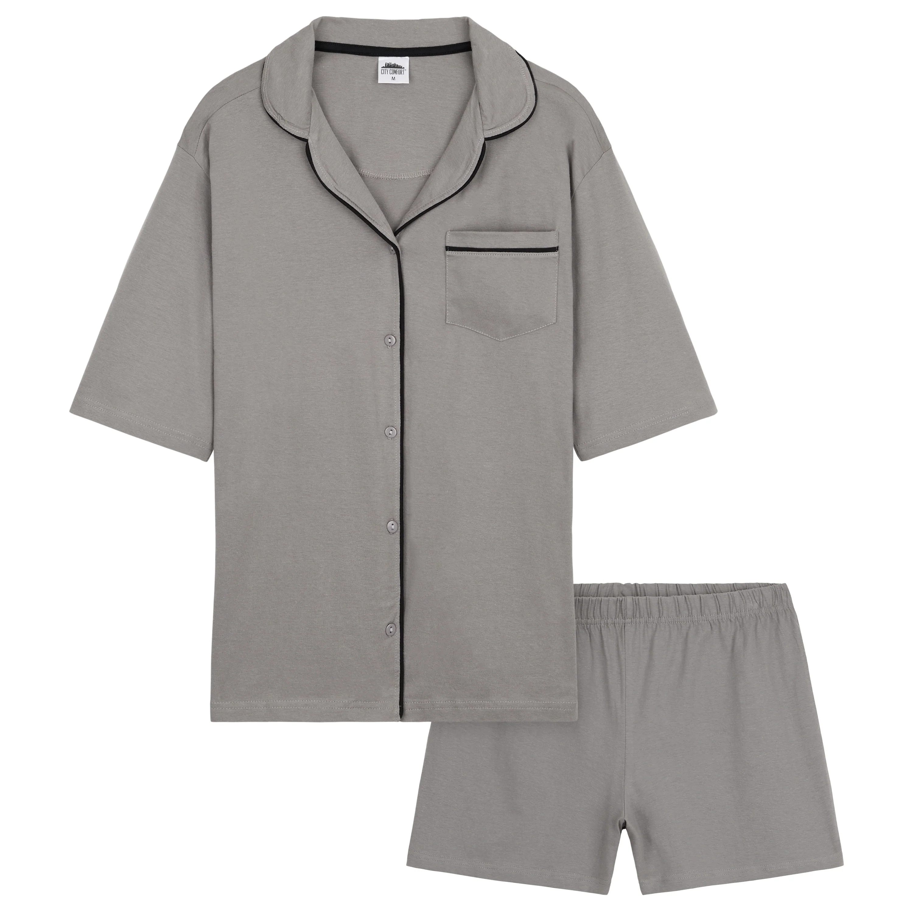 CityComfort Womens Pyjamas Set 2 Pcs Short Button Down PJs Comfy Soft Loungewear - Image 13