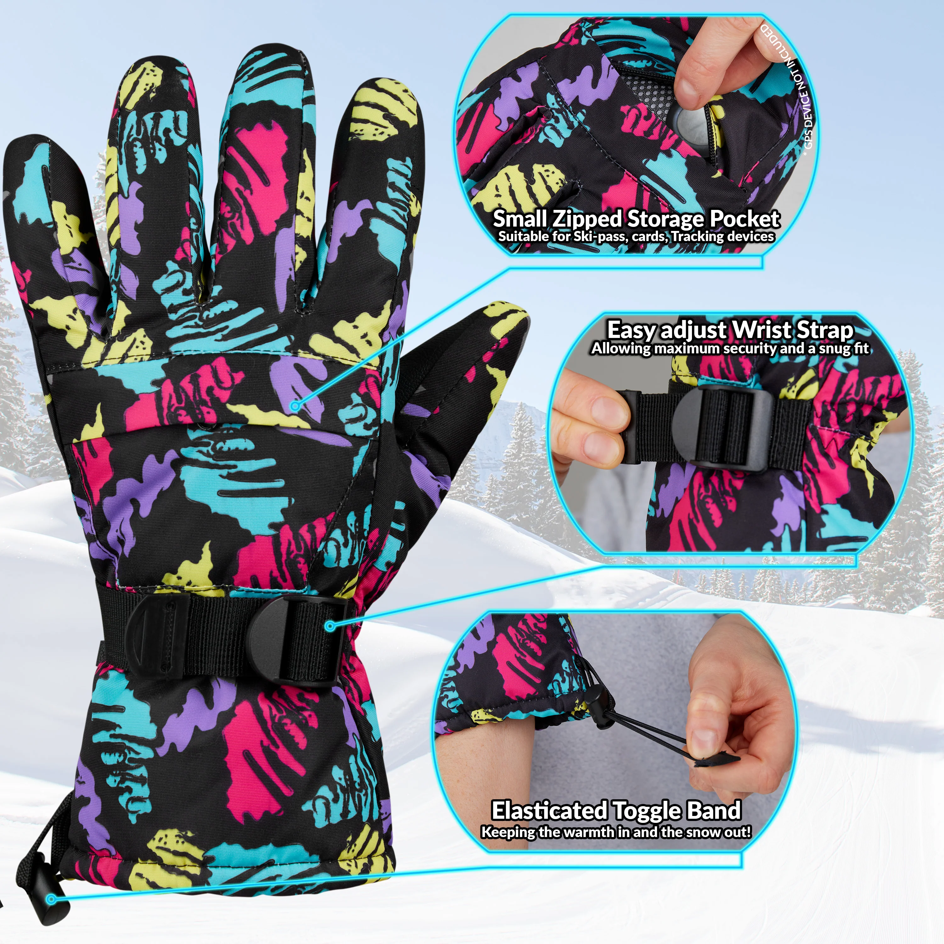 CityComfort Womens Skiing Gloves - Fleece Lined Touch Screen Gloves - Image 17