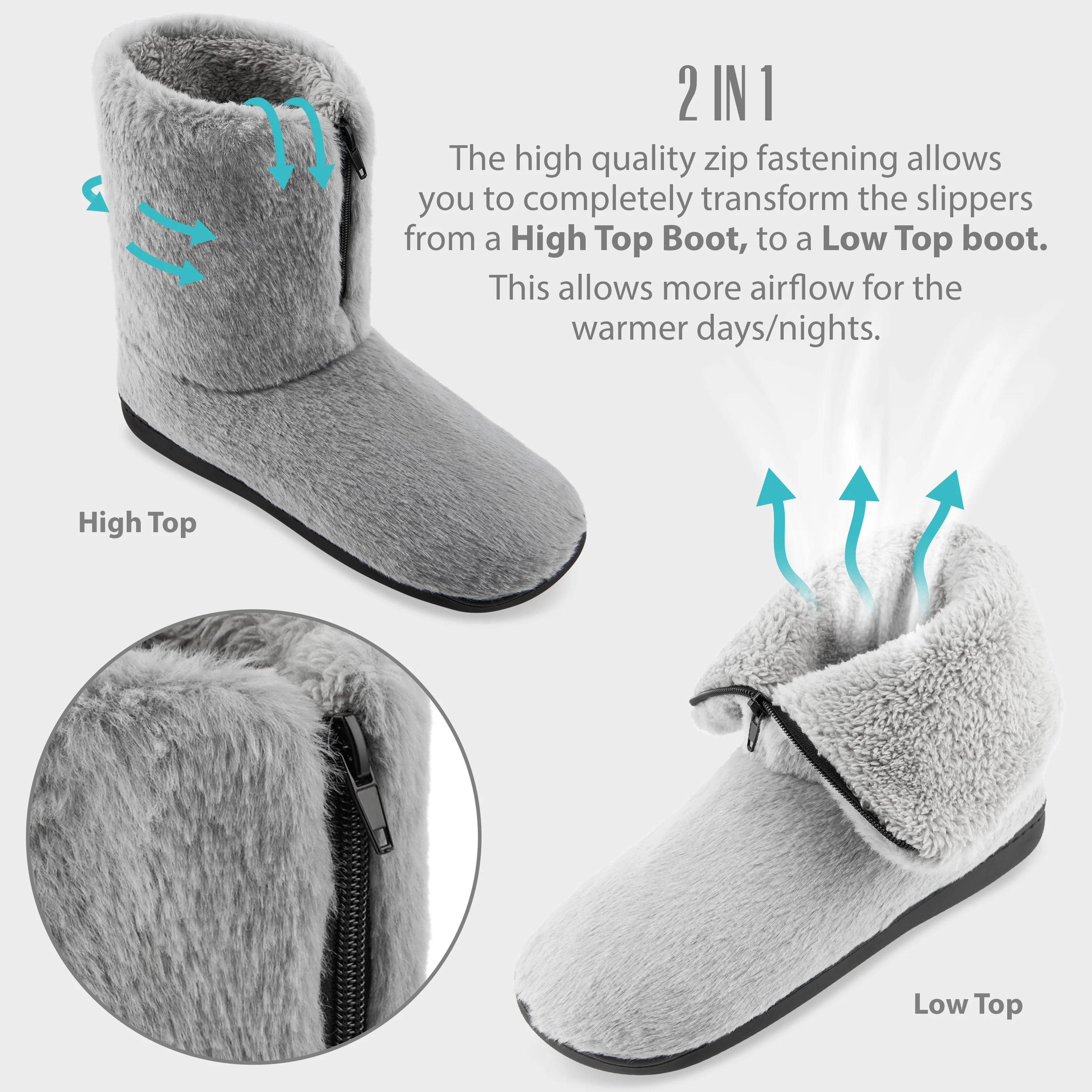 CityComfort Womens Slippers Fluffy Boot Slippers Indoor House Shoes for Women and Teens - Image 5