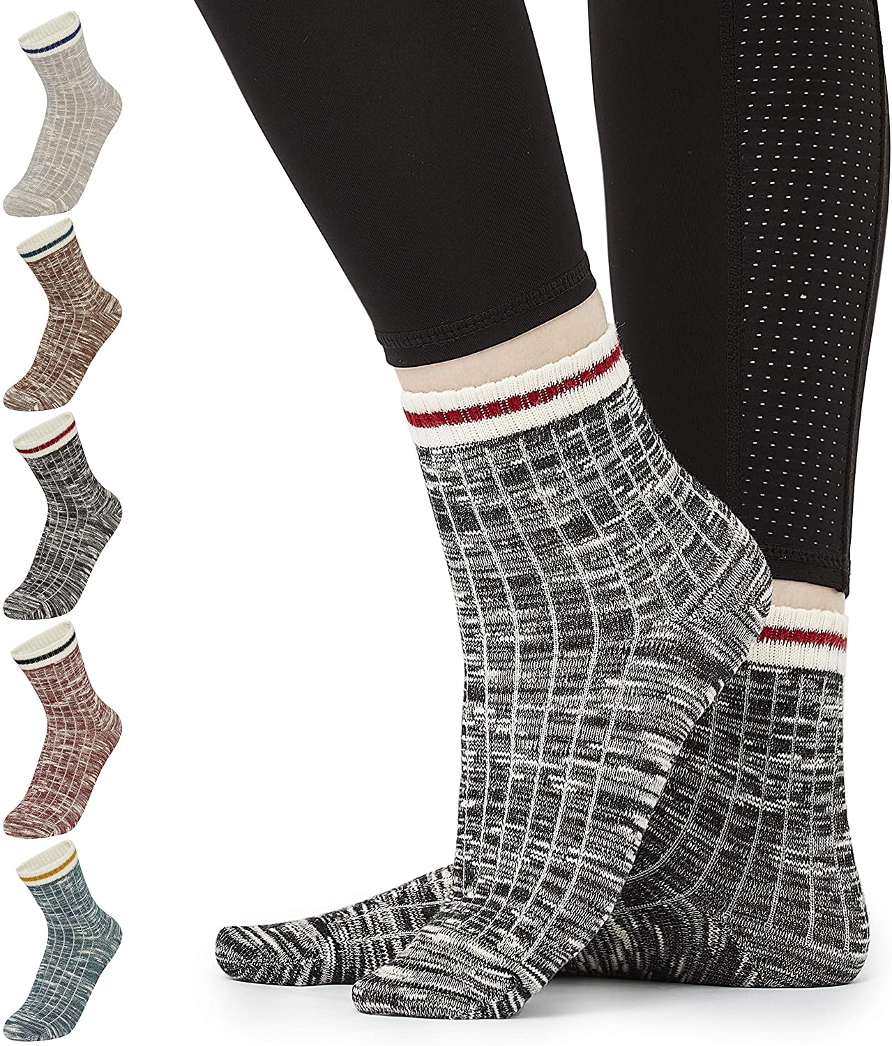 CityComfort Womens Socks, Cotton Ladies size 4-7 Multipack For Teenagers,Unisex
