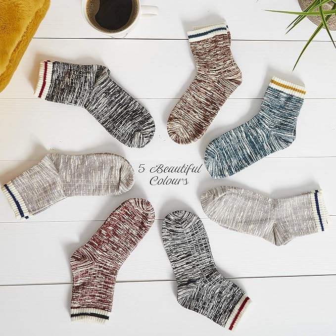 CityComfort Womens Socks, Cotton Ladies size 4-7 Multipack For Teenagers,Unisex - Image 5
