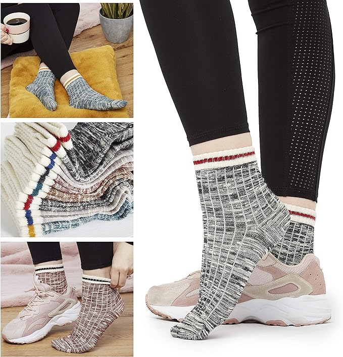 CityComfort Womens Socks, Cotton Ladies size 4-7 Multipack For Teenagers,Unisex - Image 6