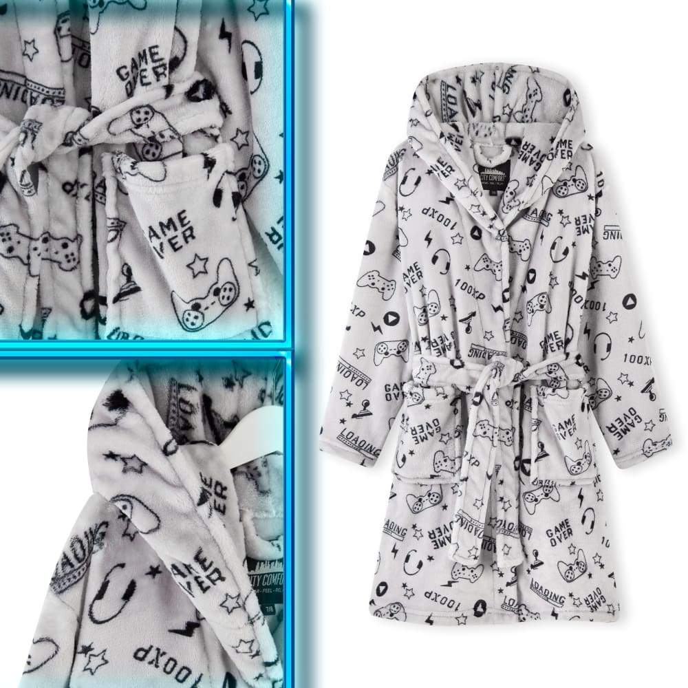 CityComfort Boys Dressing Gown, Gaming Fleece Dressing Gown For Kids - Image 4