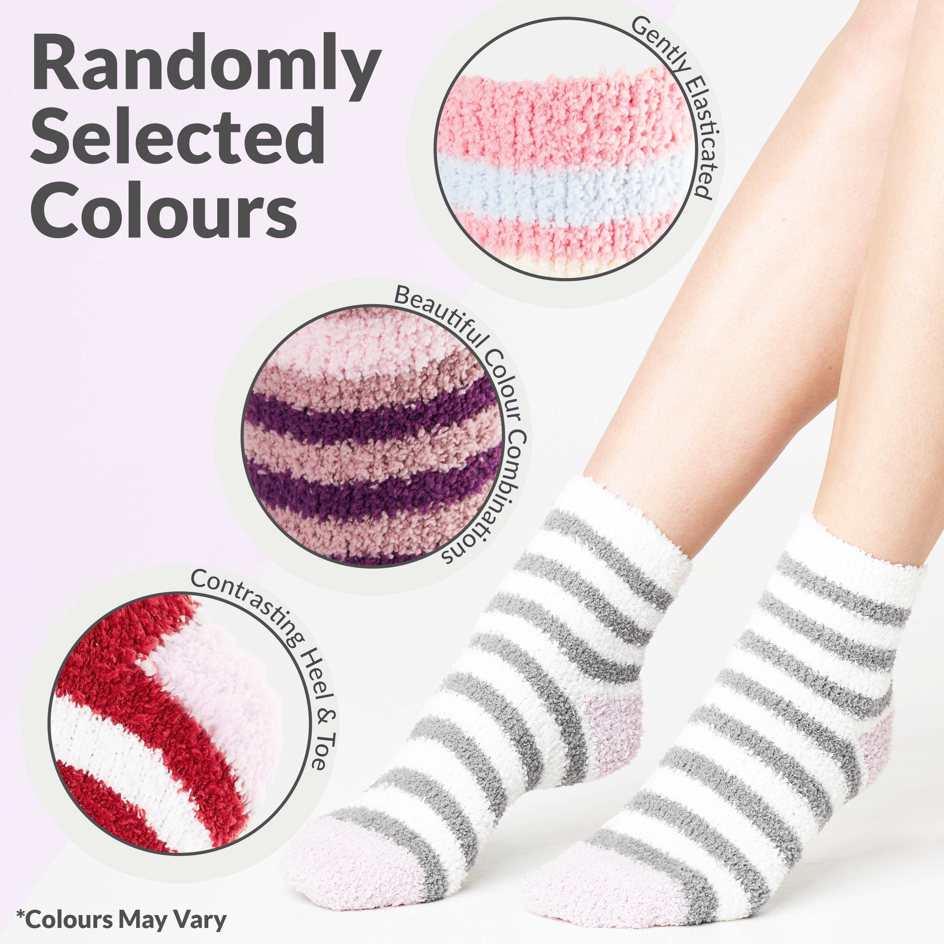 Cosy Winter Socks for Women - Thermal Bed Socks - Pack of 6 - Image 6