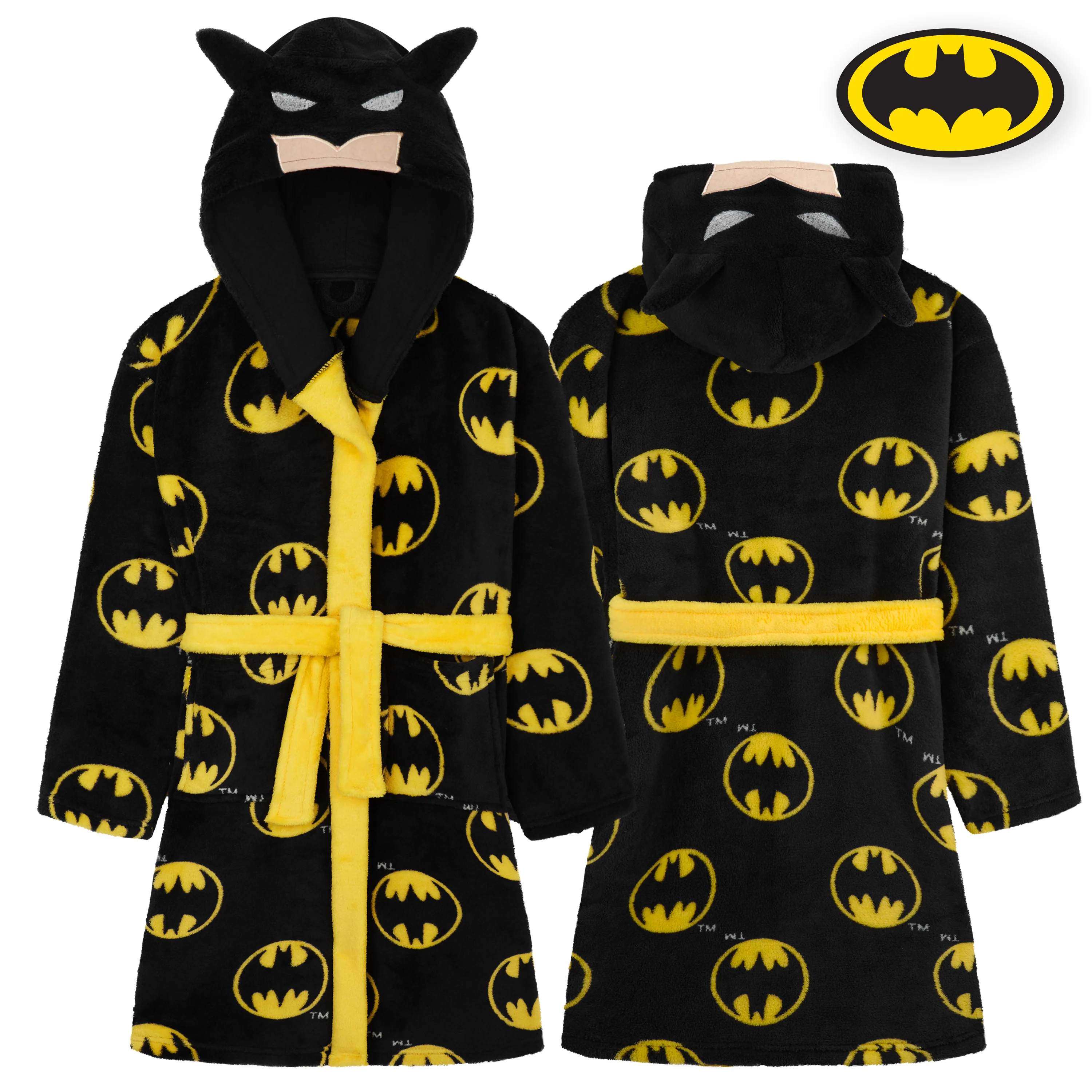 DC COMICS Boys Dressing Gown - Kids Hooded Fleece Batman Robe - Image 6