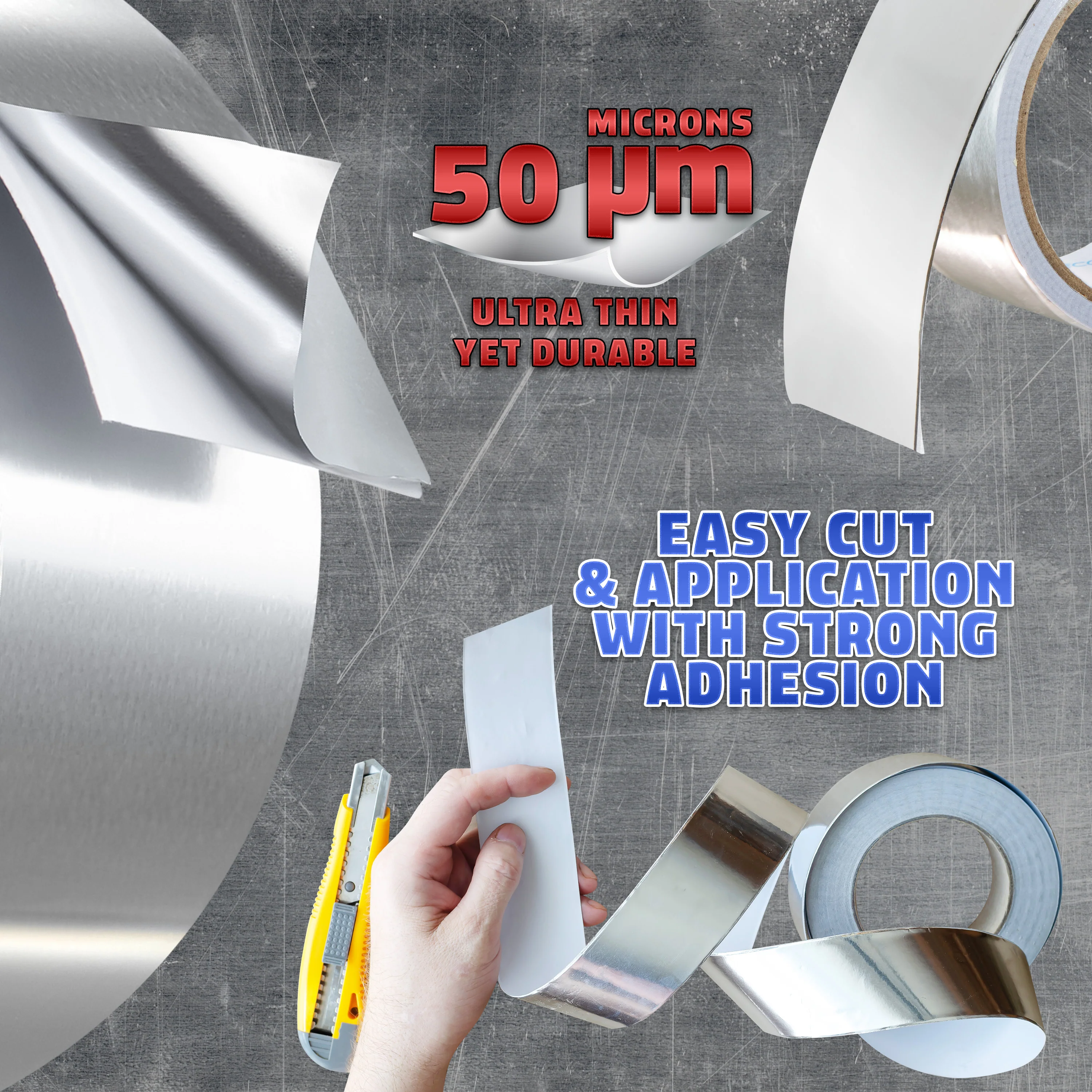 DECO EXPRESS Aluminium Adhesive Tape - Insulation Tape - 10 M, 1 Pcs - Image 3