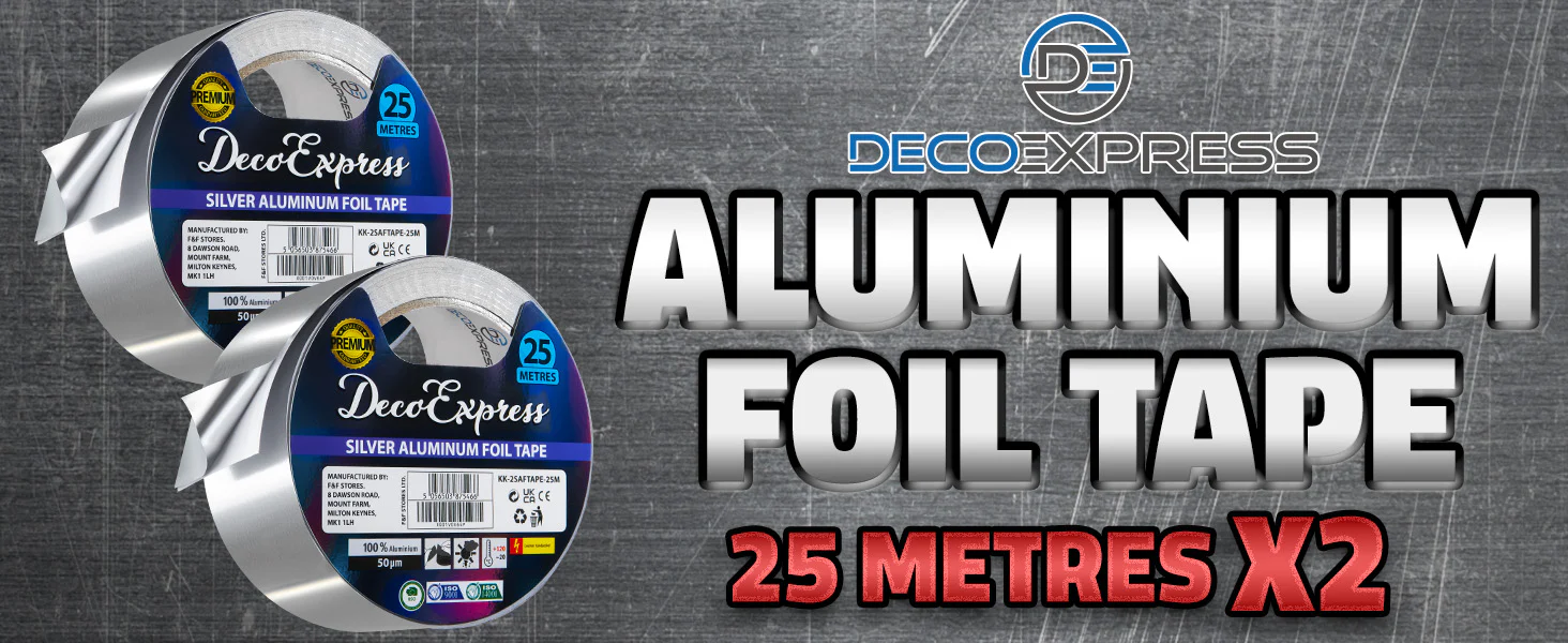 DECO EXPRESS Aluminium Adhesive Tape - Insulation Tape - 25 M, 4 Pcs - Image 7