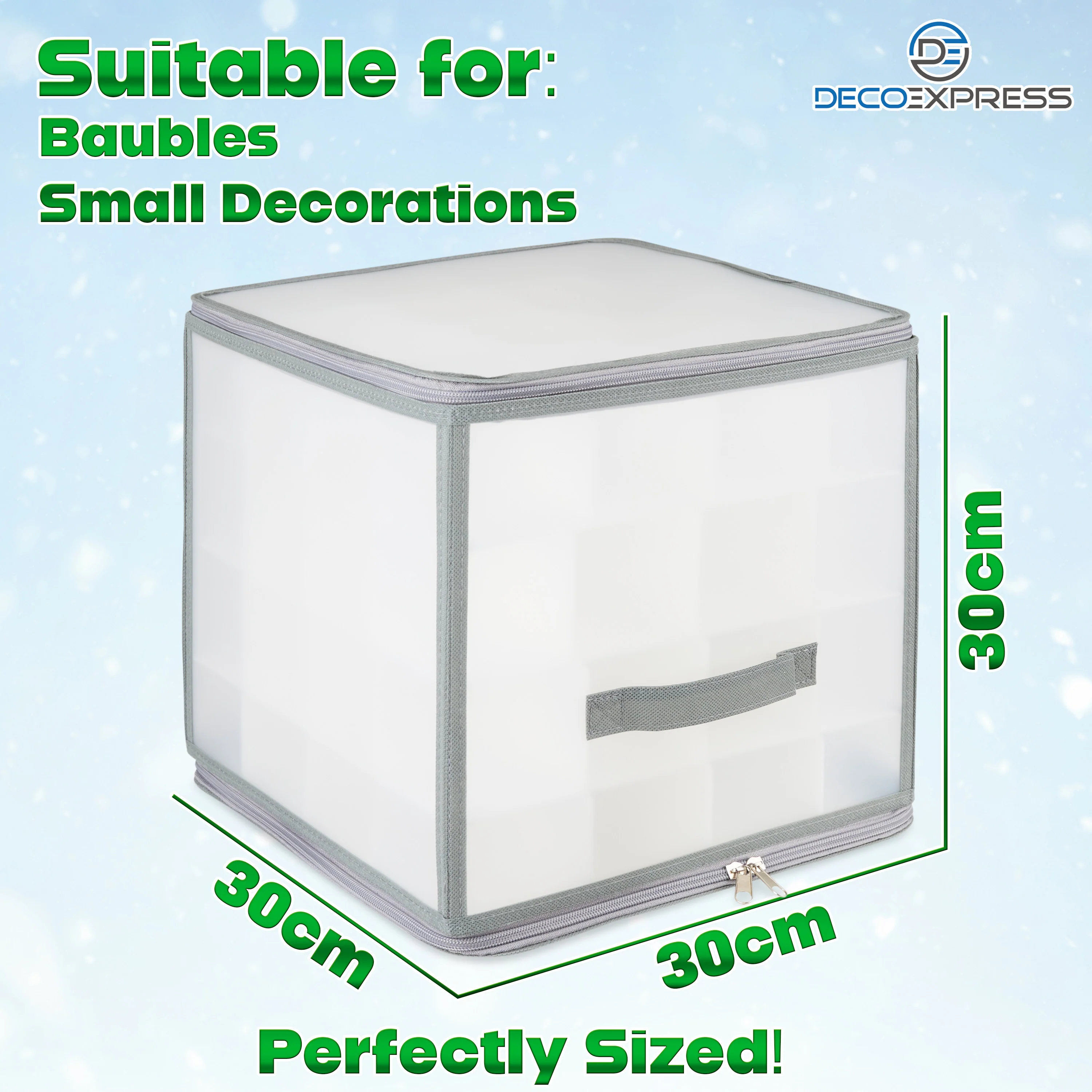 DECO EXPRESS Christmas Ornament Storage Box Christmas Decoration Storage - Image 6