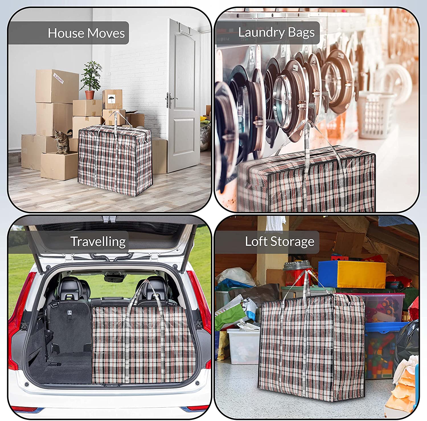 DECO EXPRESS Pack of 5 Large Heavy Duty Storage Bags - Image 2