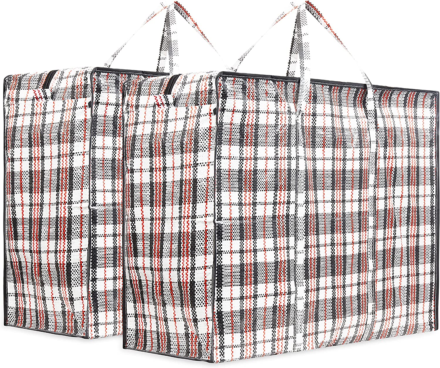 DECO EXPRESS Laundry Bags Large - Strong Durable Storage Bags for Moving House Shopping and Laundry - Jumbo Reusable Zip Bag Storage Bags XXL Multipack (Pack of 2)