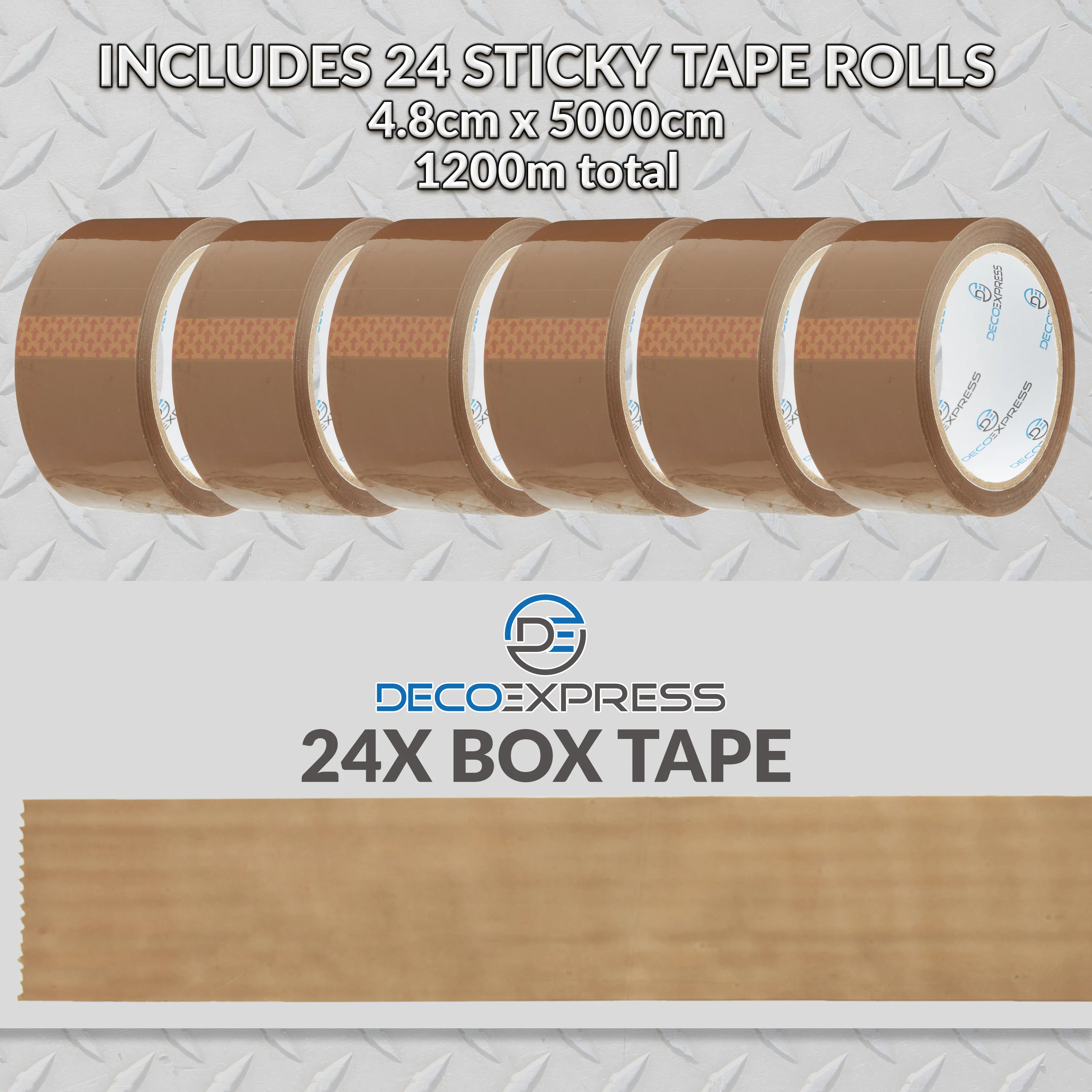 DECO EXPRESS Packaging Tape Dispenser Tape Gun and 6 Rolls - Dispenser Brown, 4 Pack - Image 3