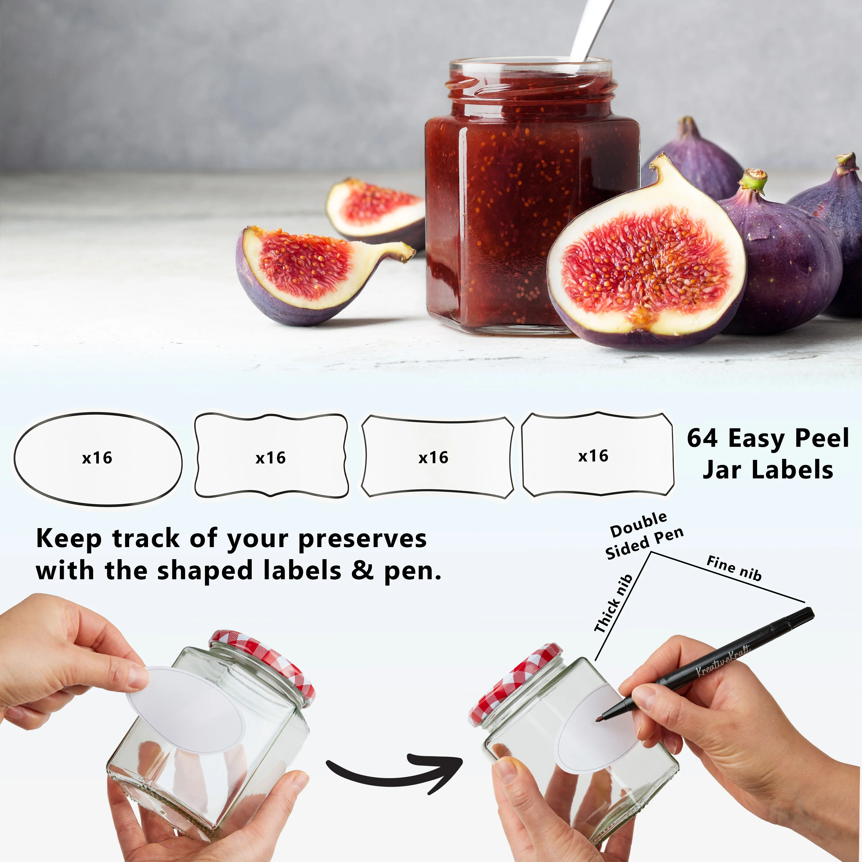 DECO EXPRESS Preserving Glass Jam Jars with Airtight Screw Lids - Red, 6 Pack, 500 ml - Image 2