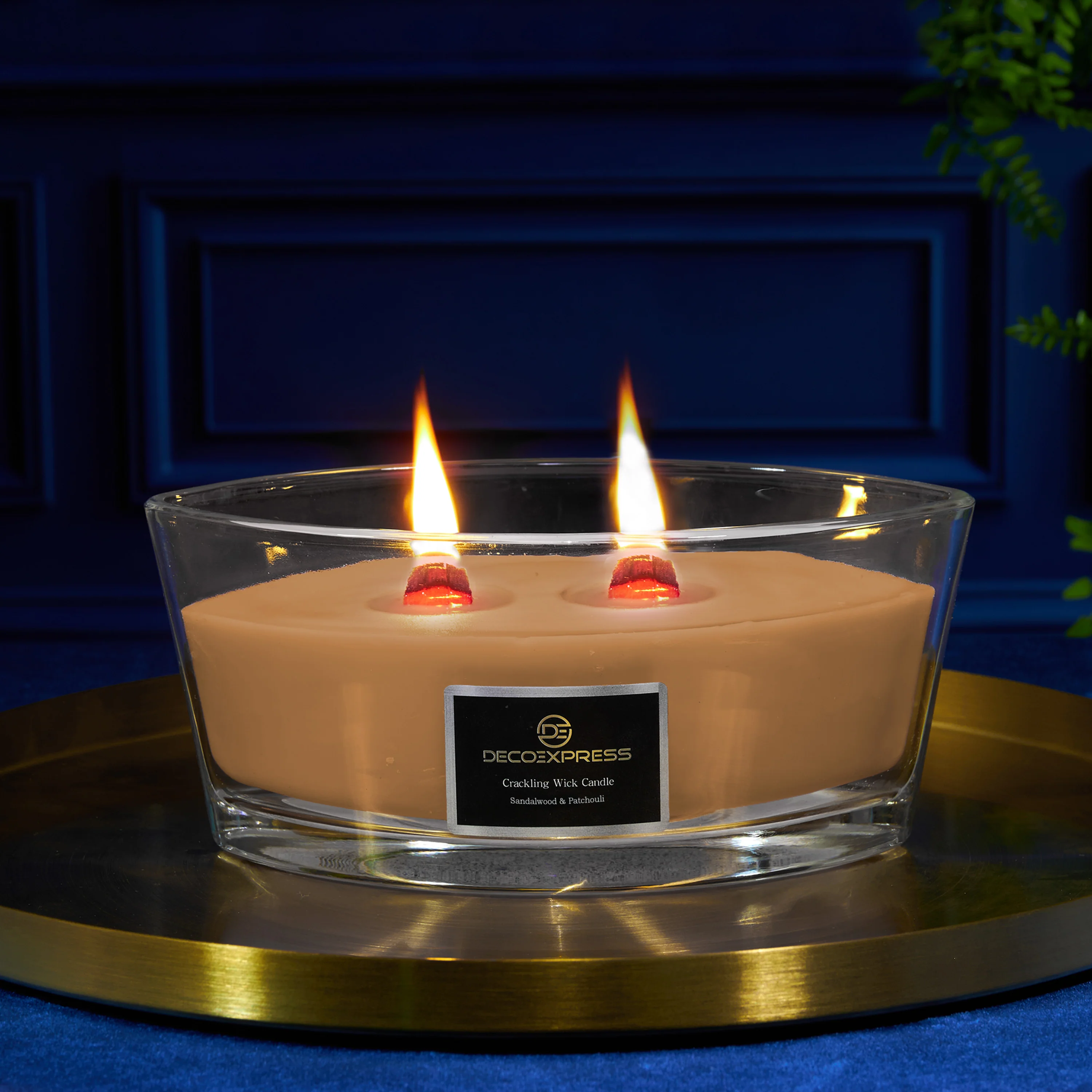 DECO EXPRESS Scented Candles, Crackle Wick Candle Long Burning Double Wick Ellipse - Image 8