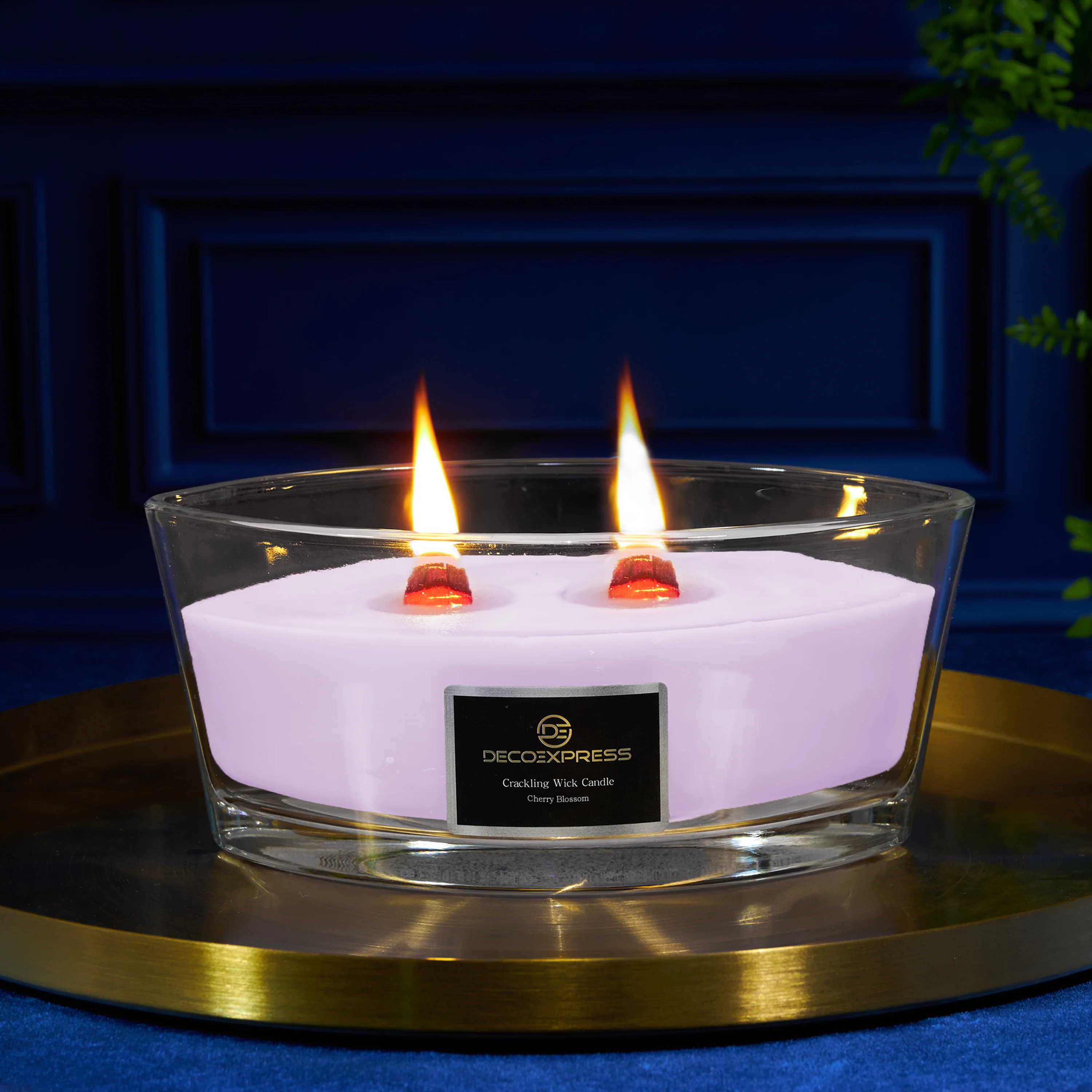 DECO EXPRESS Scented Candles, Crackle Wick Candle Long Burning Double Wick Ellipse - Image 5