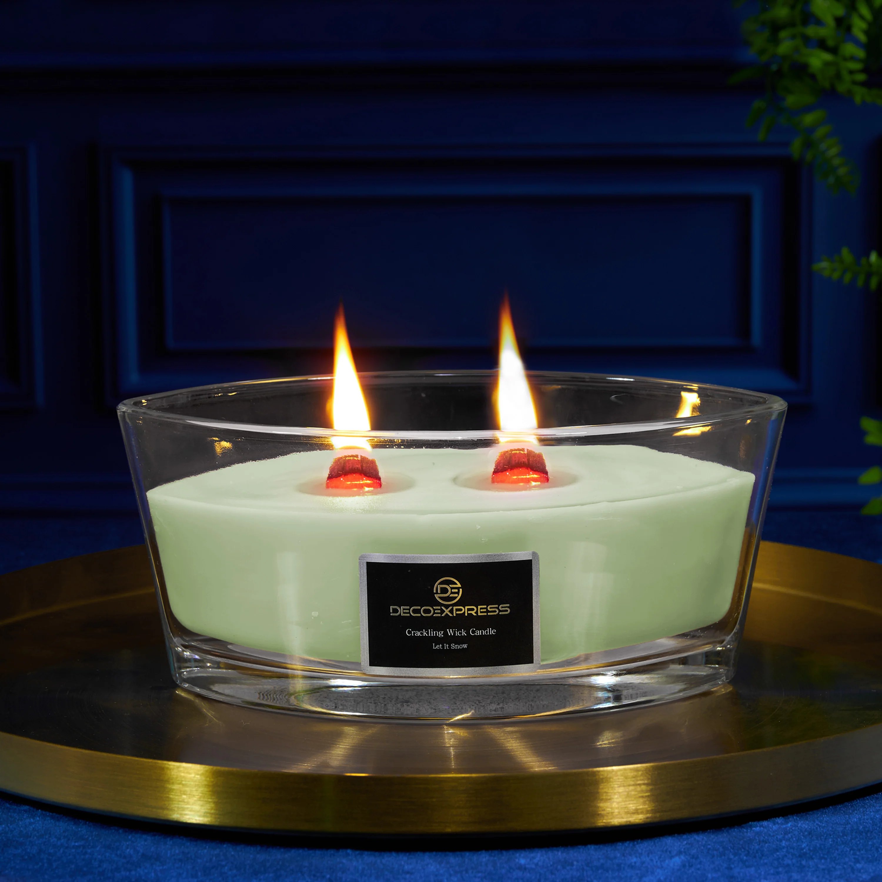 DECO EXPRESS Scented Candles, Crackle Wick Candle Long Burning Double Wick Ellipse - Image 5