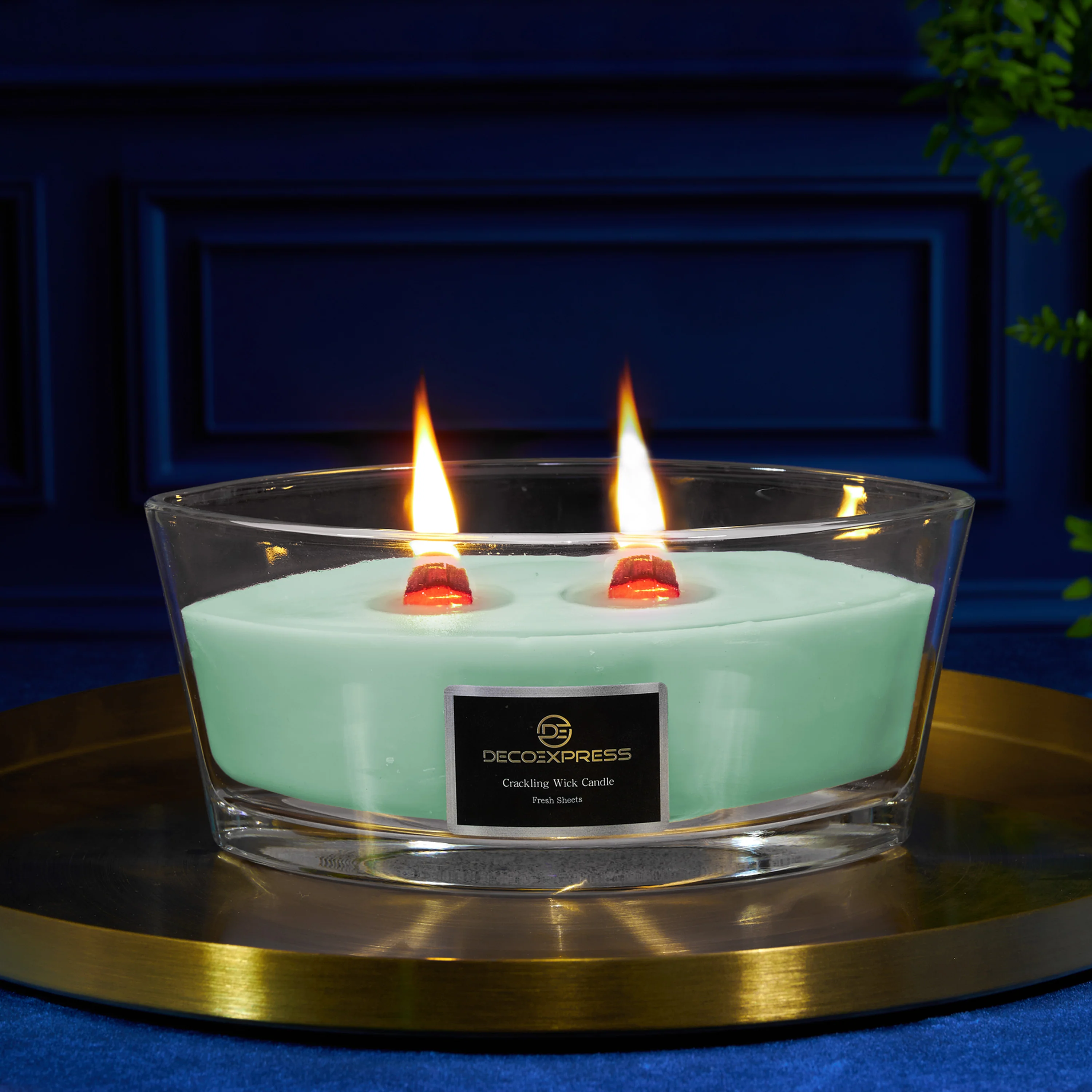 DECO EXPRESS Scented Candles, Crackle Wick Candle Long Burning Double Wick Ellipse - Image 5