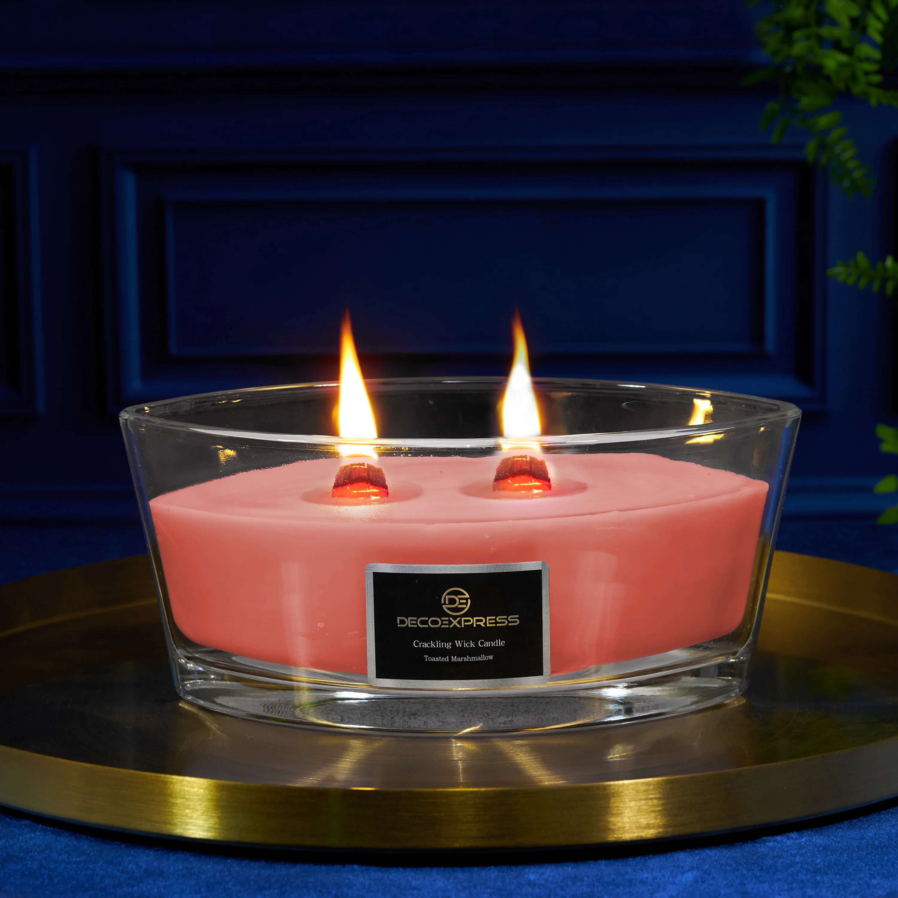 DECO EXPRESS Scented Candles, Crackle Wick Candle Long Burning Double Wick Ellipse - Image 7