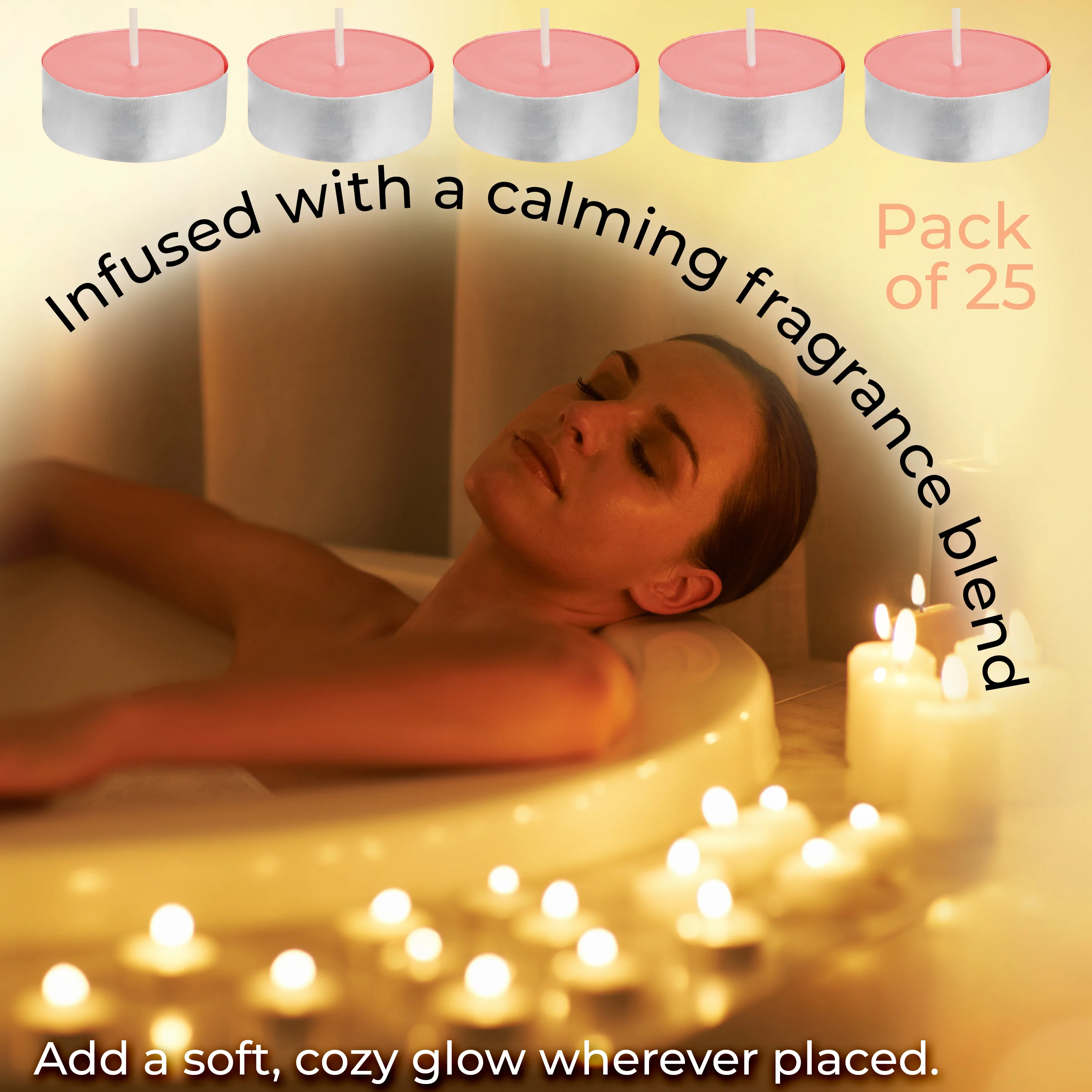 DECO EXPRESS Tealight Candles Multipack of 200, 100, 50, 25 or 24, Burning Time 4, 8 or 10 Hours - Tea Lights Candles - Image 11