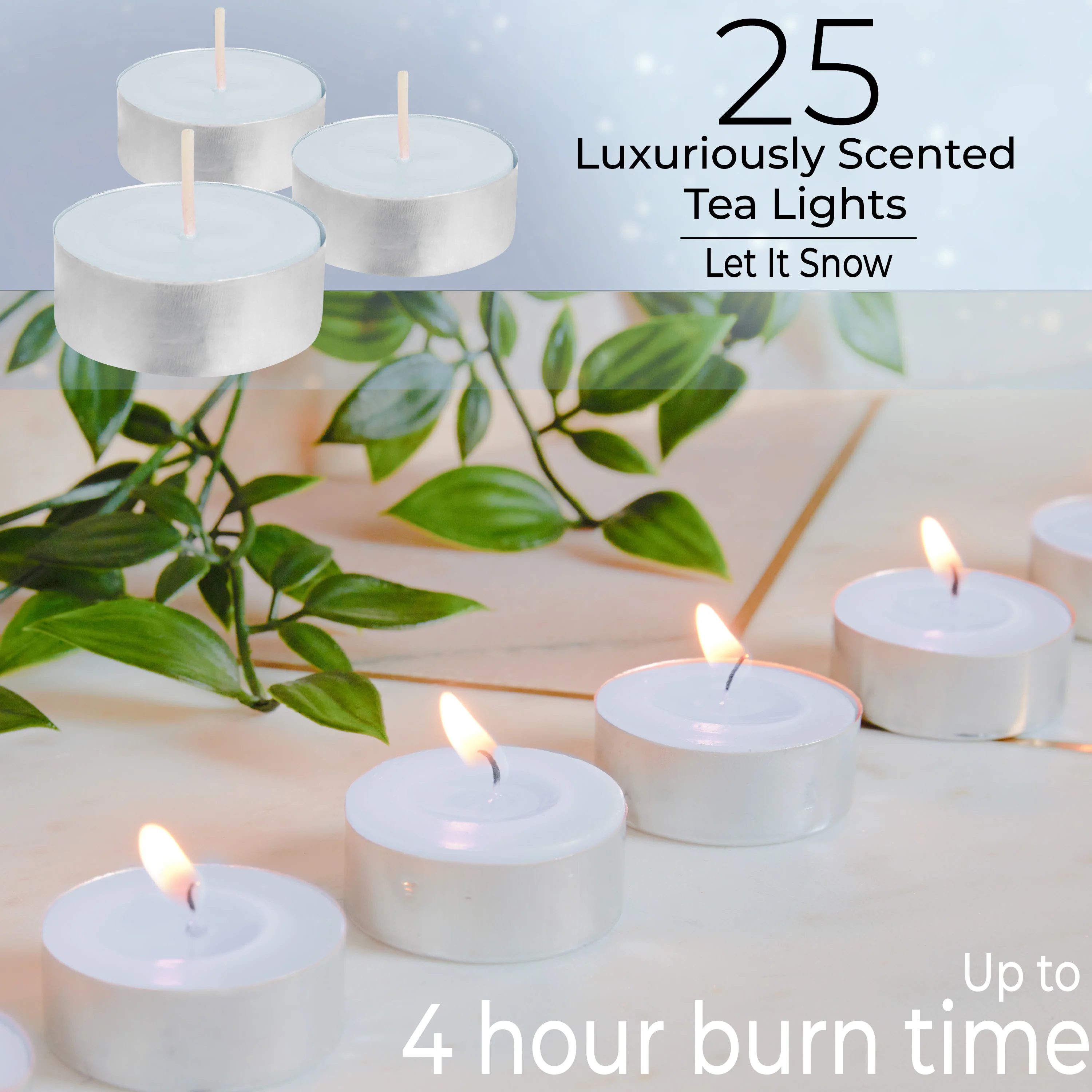 DECO EXPRESS Tealight Candles Multipack of 200, 100, 50, 25 or 24, Burning Time 4, 8 or 10 Hours - Tea Lights Candles - Image 32