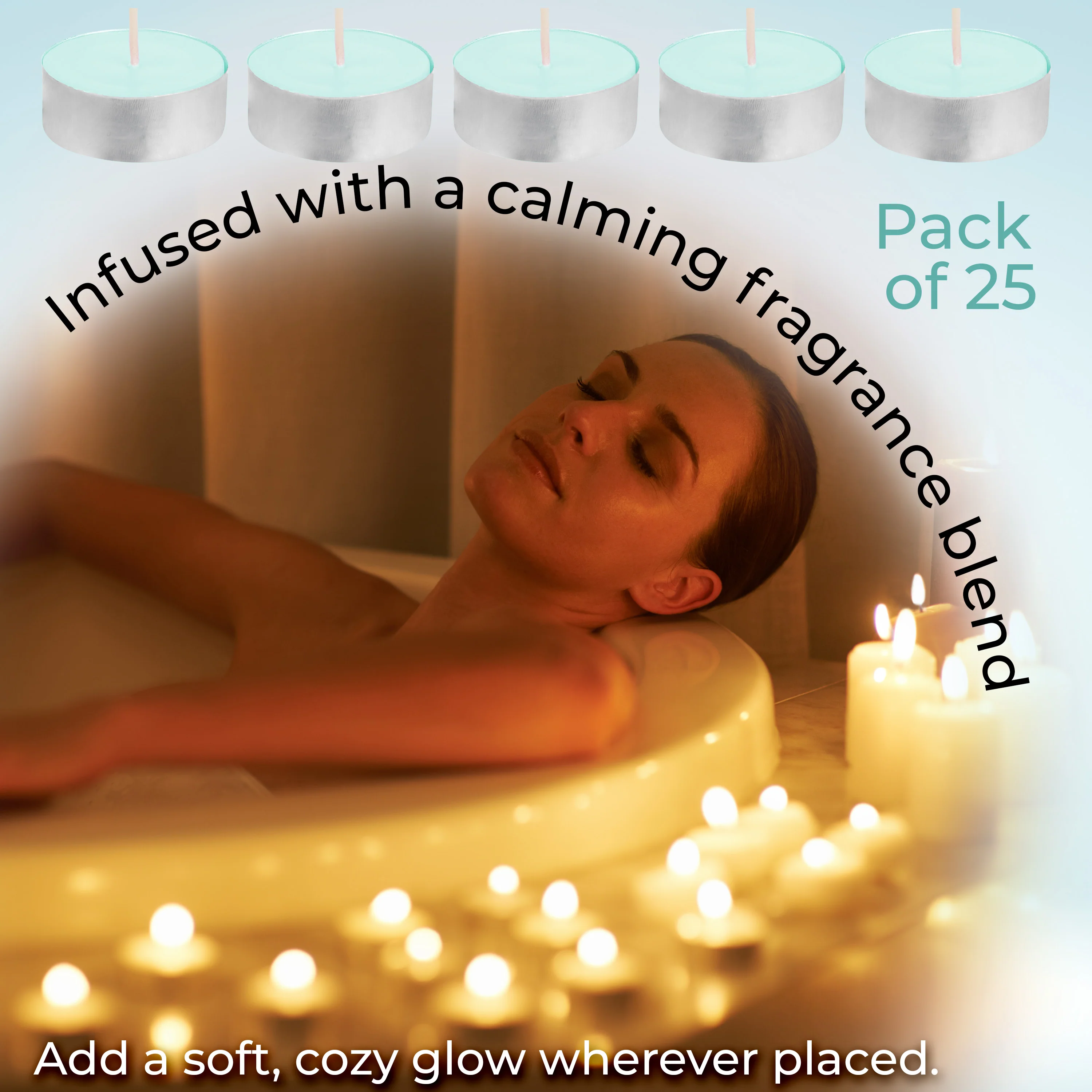 DECO EXPRESS Tealight Candles Multipack of 200, 100, 50, 25 or 24, Burning Time 4, 8 or 10 Hours - Tea Lights Candles - Image 47