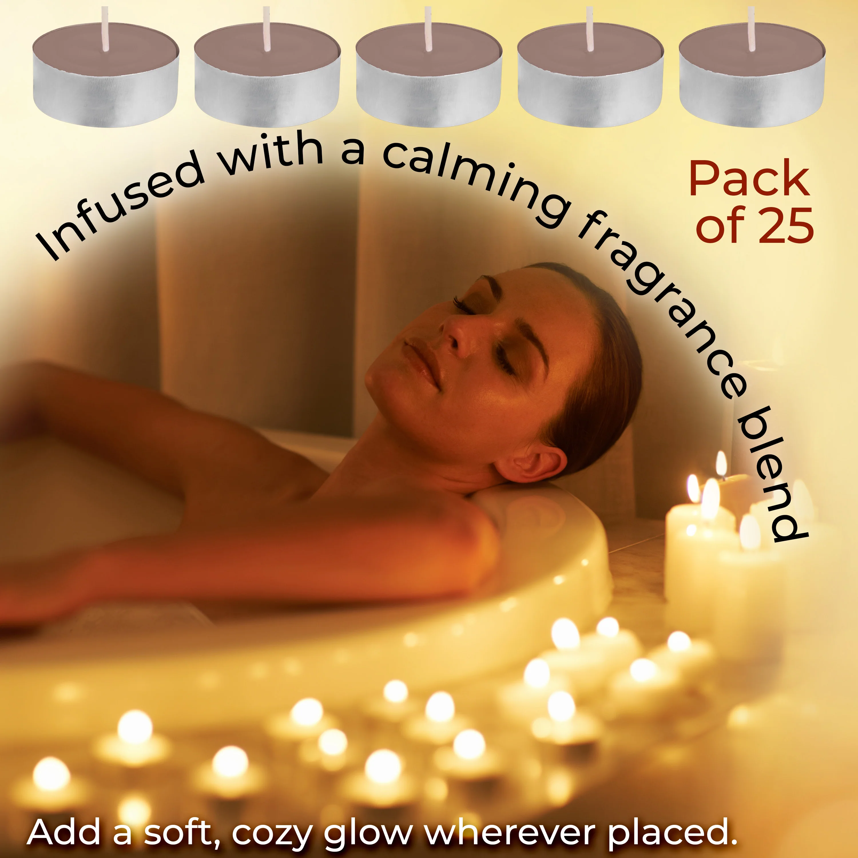 DECO EXPRESS Tealight Candles Multipack of 200, 100, 50, 25 or 24, Burning Time 4, 8 or 10 Hours - Tea Lights Candles - Image 59