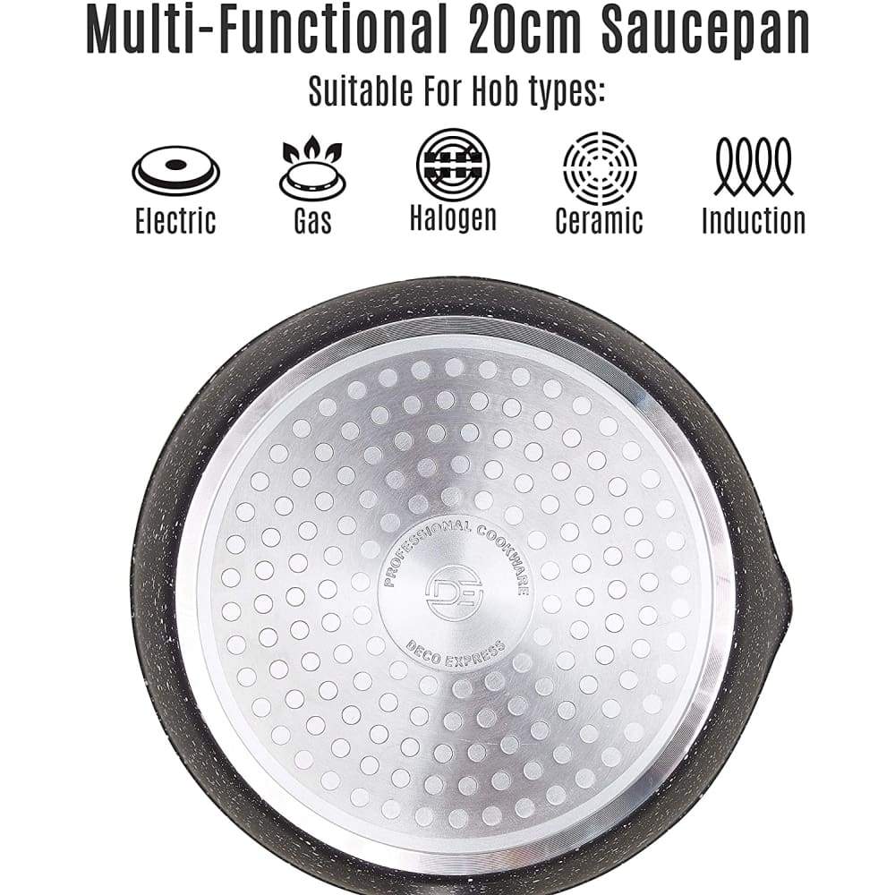 DecoExpress 20 cm High Performance Induction Pan Prime Quality Cookware Set - Image 6