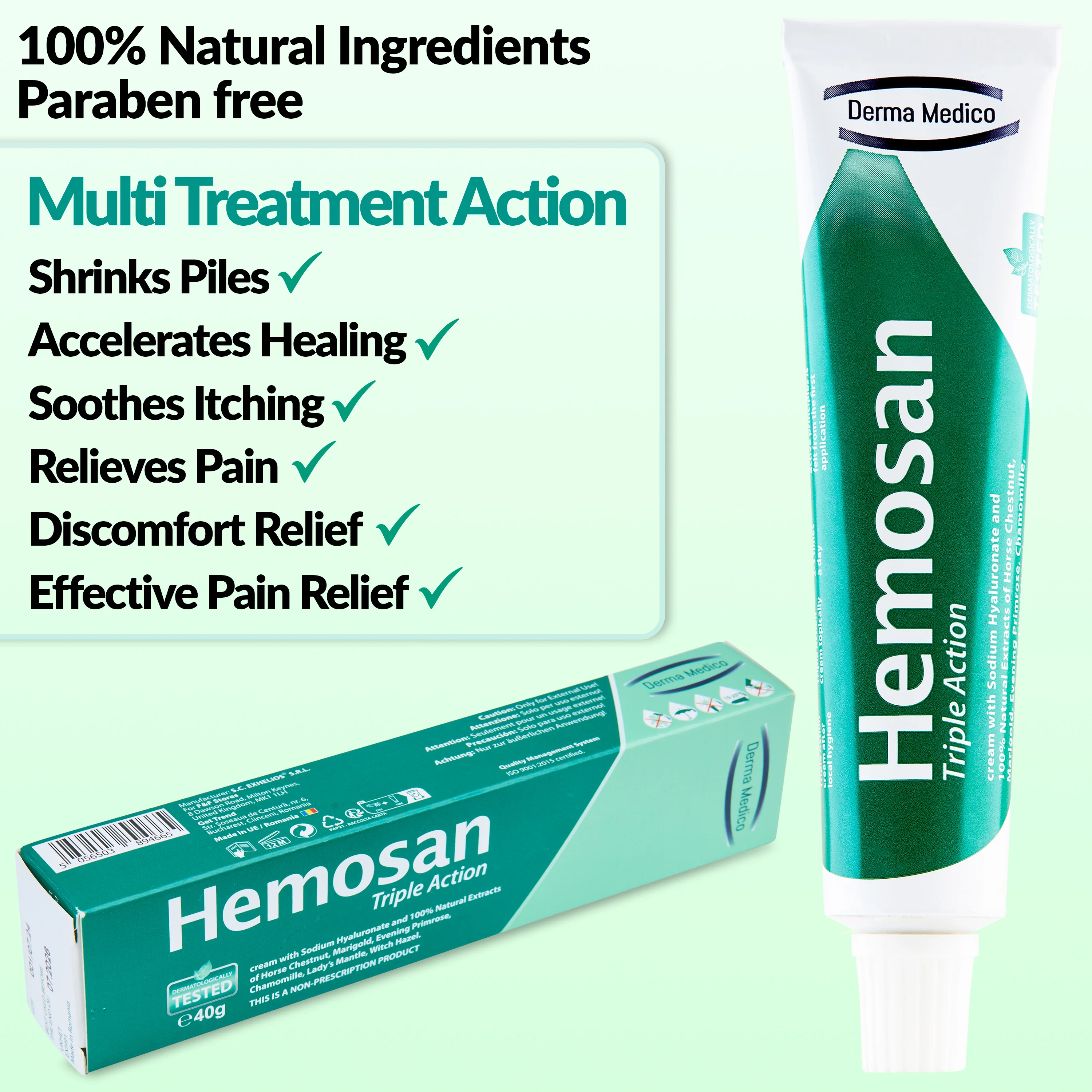 Derma Medico Haemorrhoid Cream Triple Action Fissure Cream Relieves Discomfort - Image 3