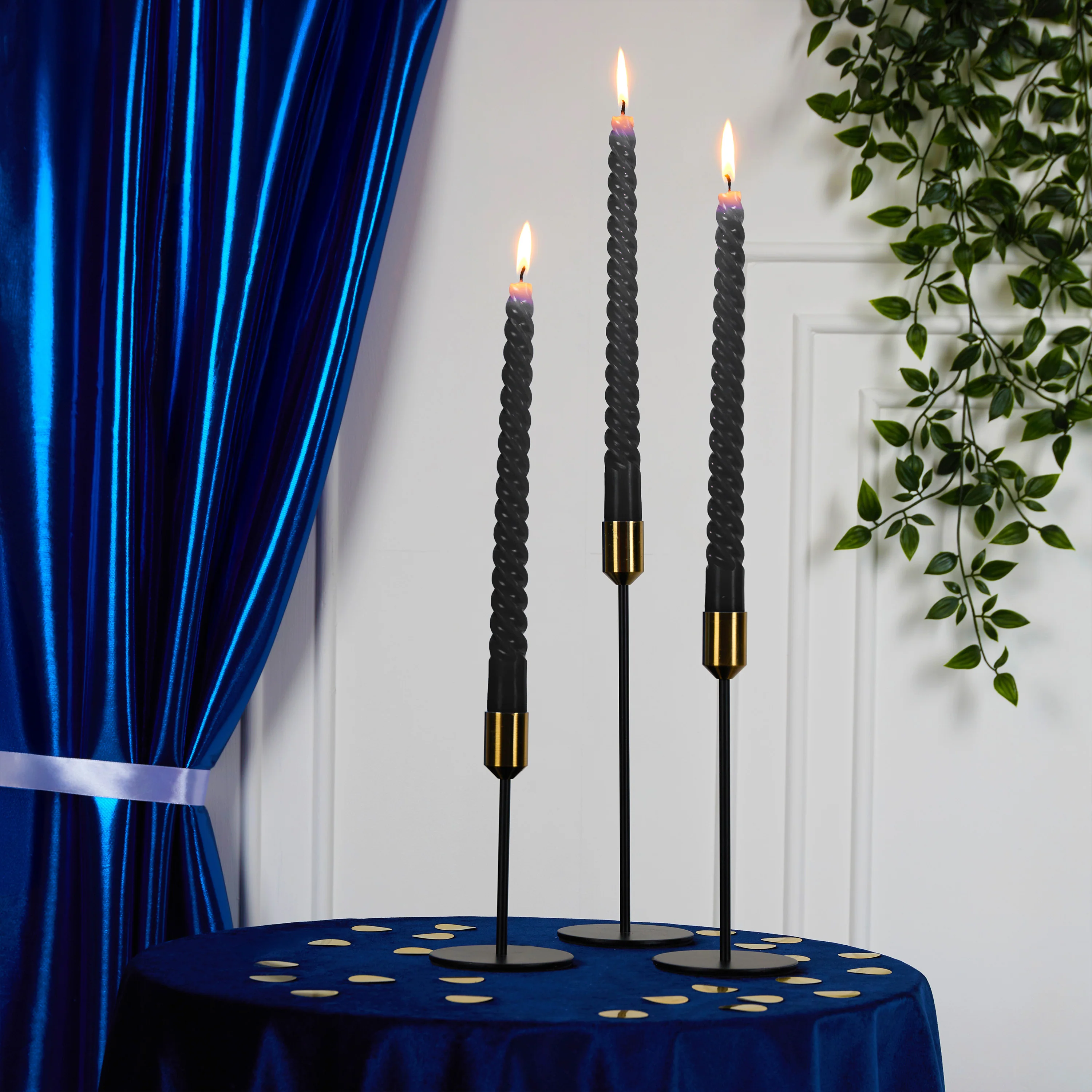 DECO EXPRESS Dinner Candles Pack of 3 or 6 Twisted Non Drip Coloured Spiral Candles Long Lasting 6 Hours Burn Non Scented (Pack of 6) - Image 114