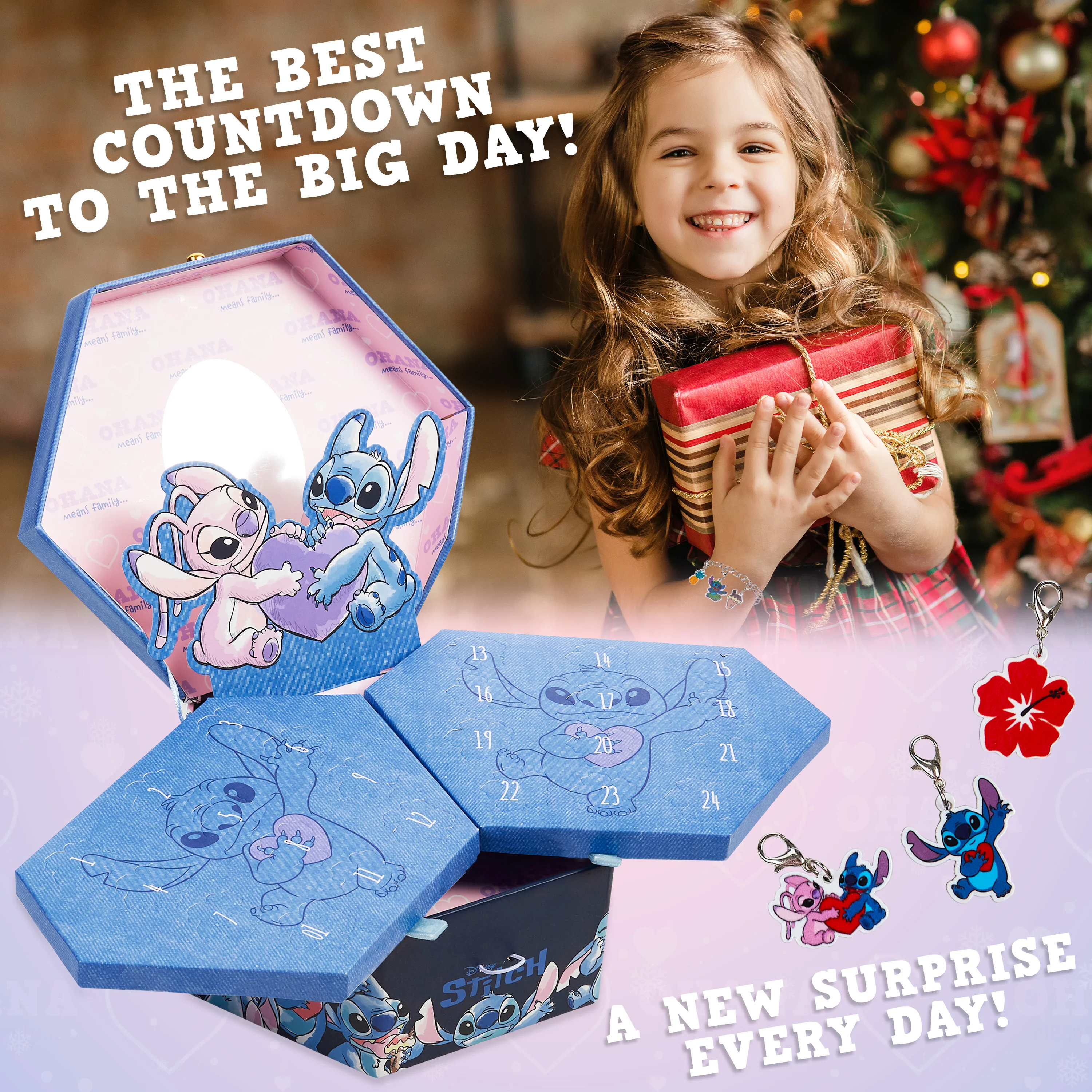 Disney Stitch Jewellery Advent Calendar 2025, Countdown Calendar for Girls (Blue Jewellery) - Image 7