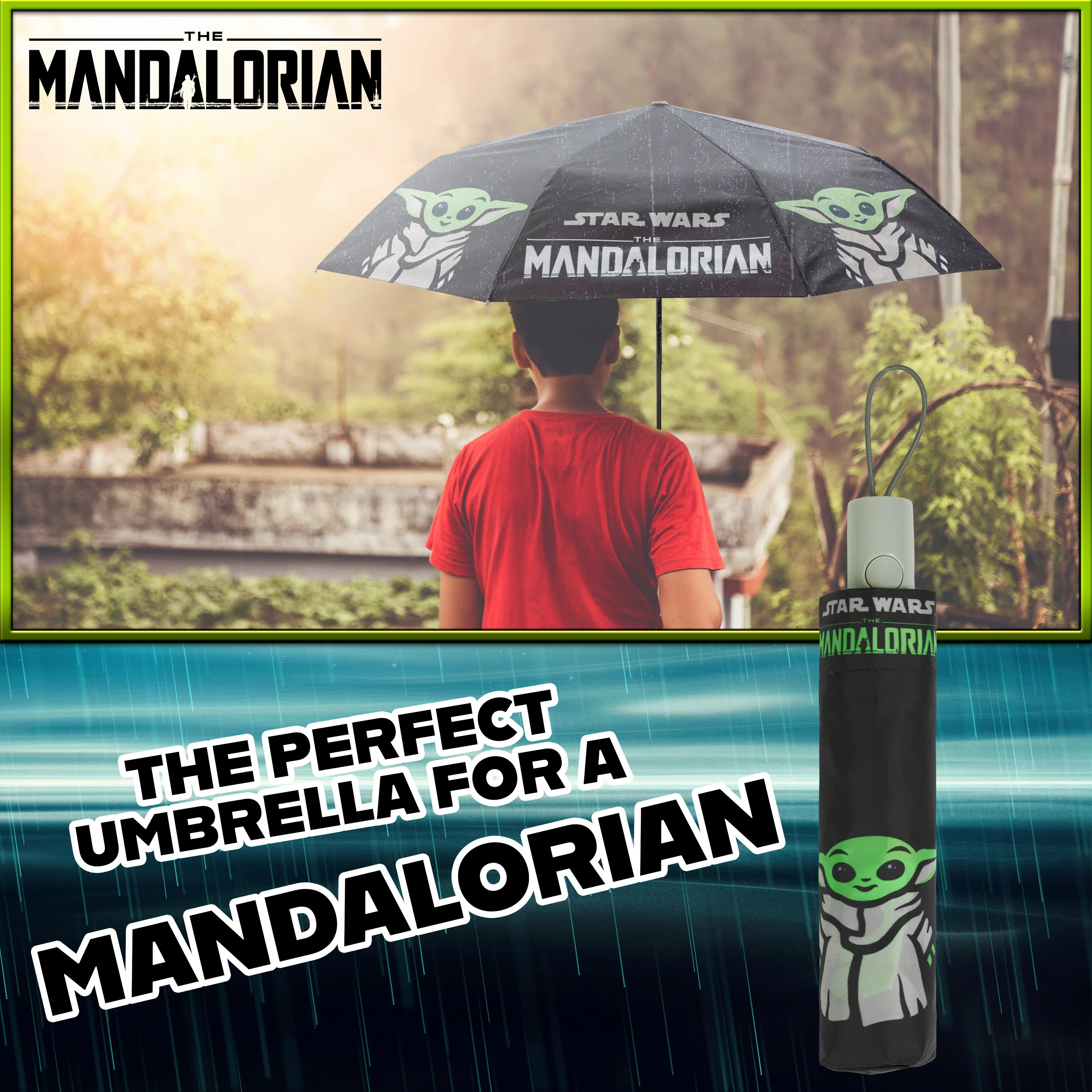 Disney The Mandalorian Folding Umbrella for Adults and Teenagers - Image 4