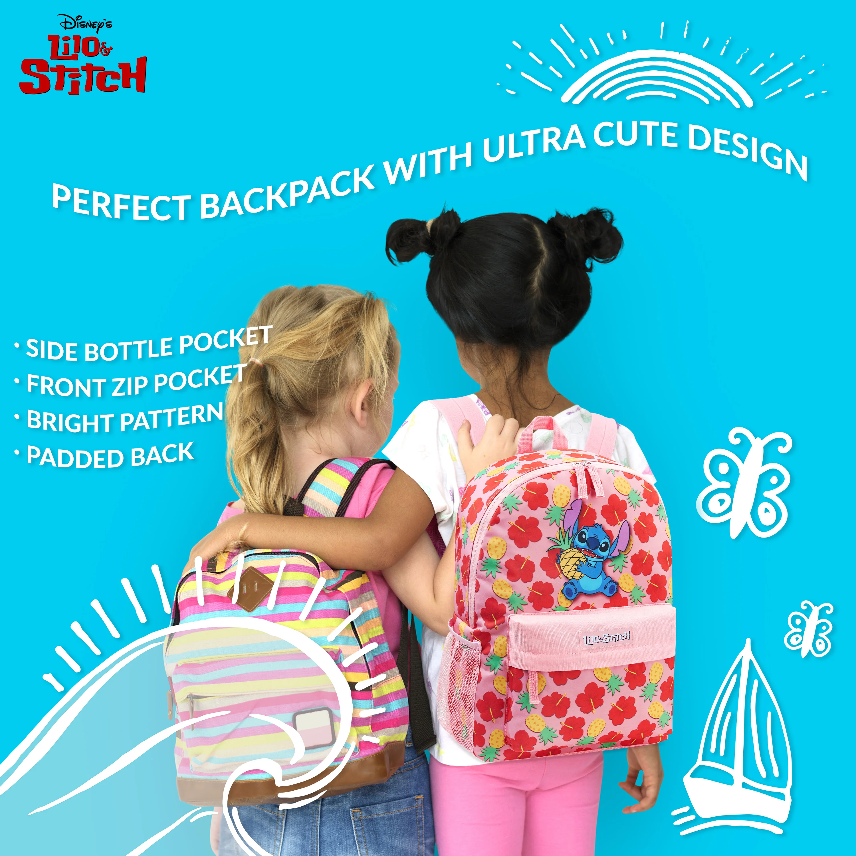 Disney Backpack for Girls, Stitch School Bags for Girls - Image 4